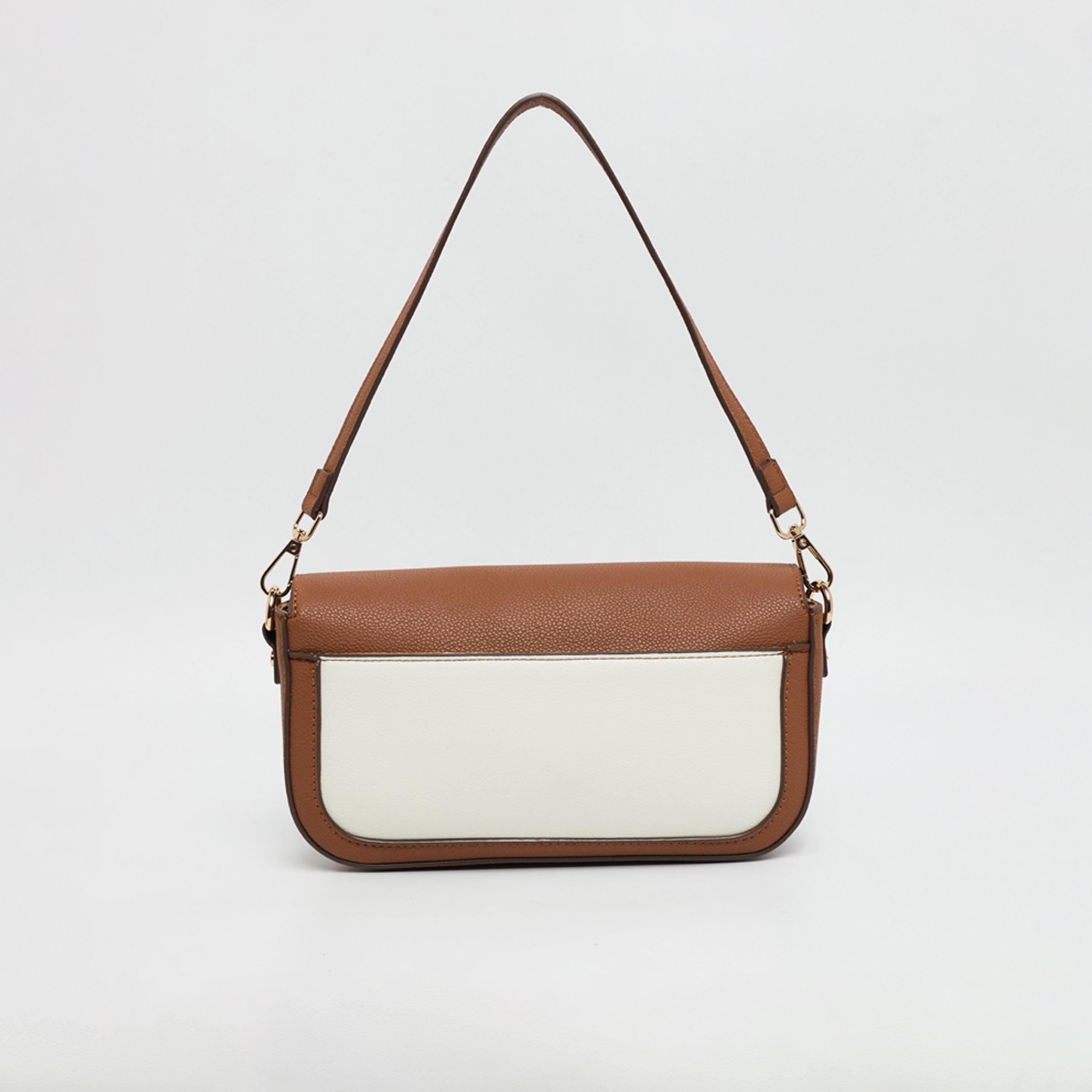 آن كلين - شنطة كروس بألوان متداخلة مع غطاء حزام قابل للفصل | 19.5 × 4 × 10.5 سم-women-bagsandwallets-handbags-image-3