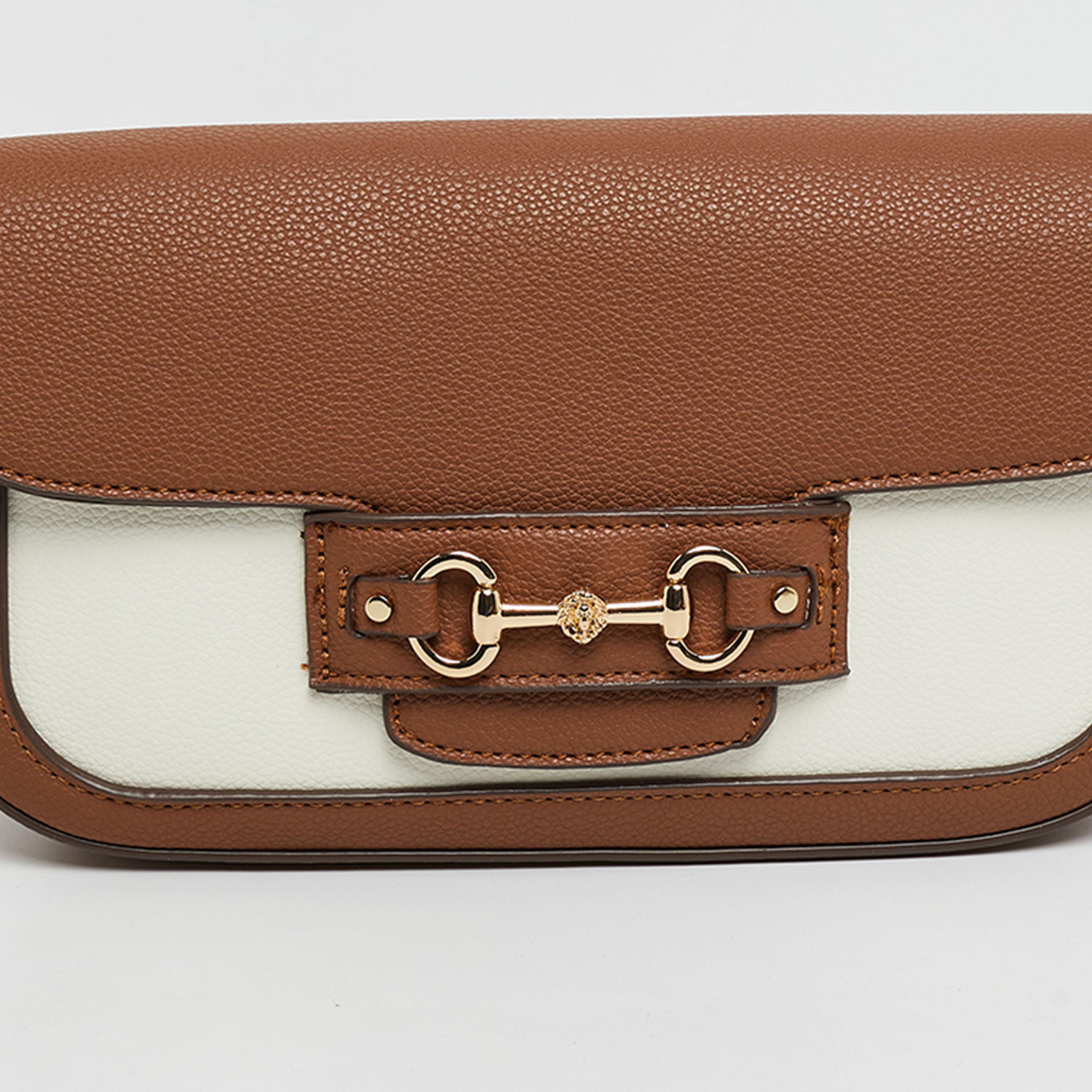 آن كلين - شنطة كروس بألوان متداخلة مع غطاء حزام قابل للفصل | 19.5 × 4 × 10.5 سم-women-bagsandwallets-handbags-image-4
