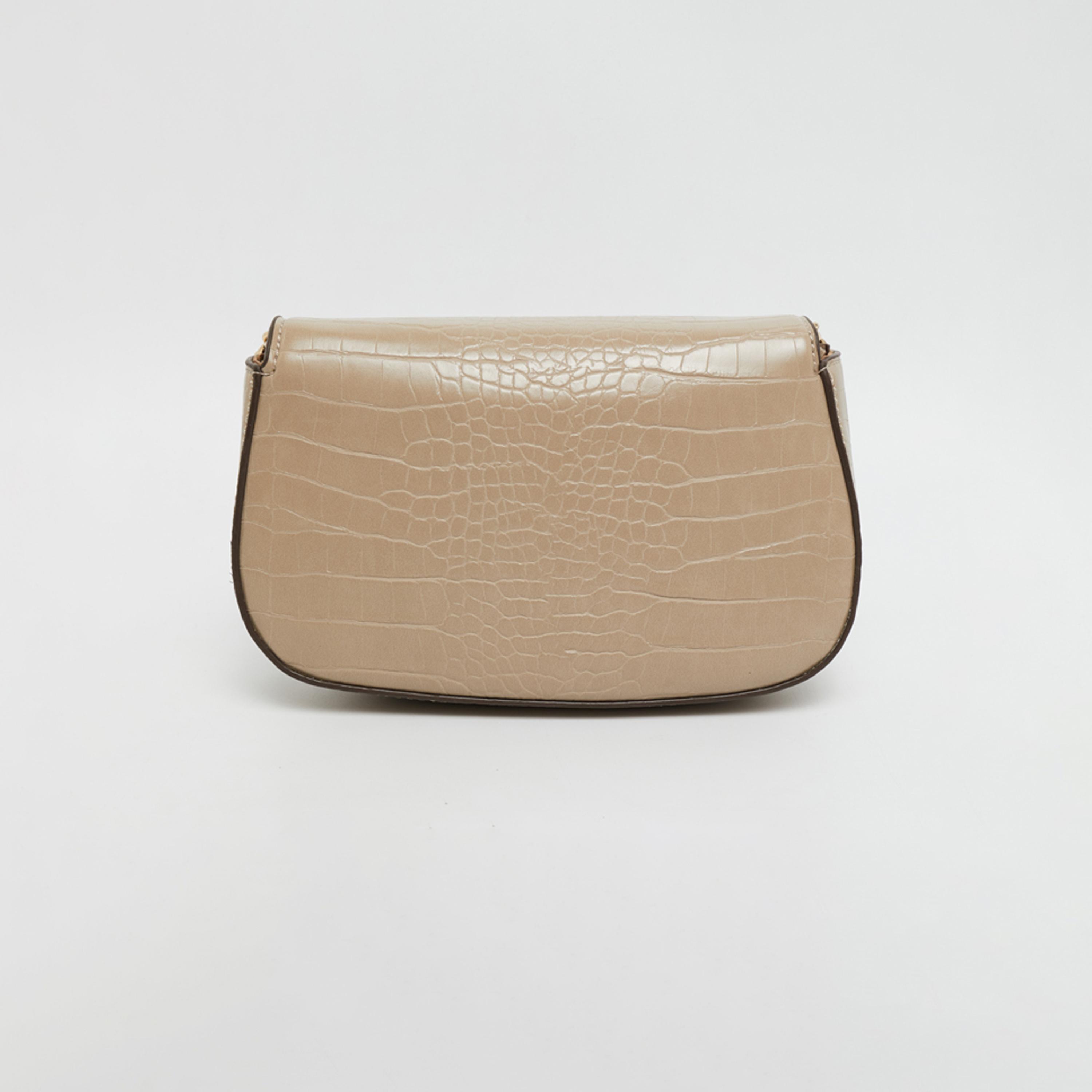 آن كلين - شنطة كروس نقشة جلد الحيوانات مع غطاء حزام قابل للتعديل | 19.5 × 4 × 10.5 سم-women-bagsandwallets-handbags-image-3