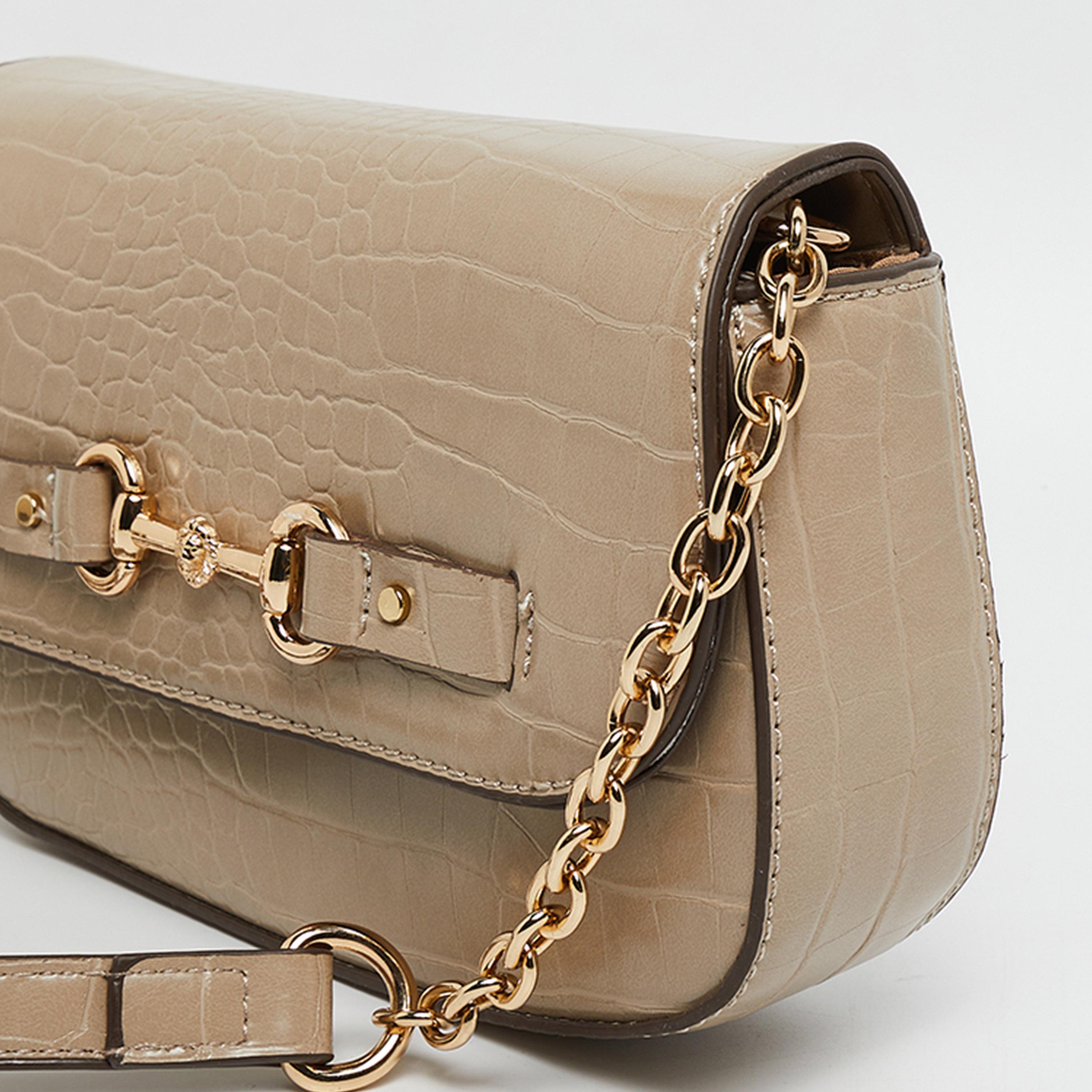 آن كلين - شنطة كروس نقشة جلد الحيوانات مع غطاء حزام قابل للتعديل | 19.5 × 4 × 10.5 سم-women-bagsandwallets-handbags-image-5