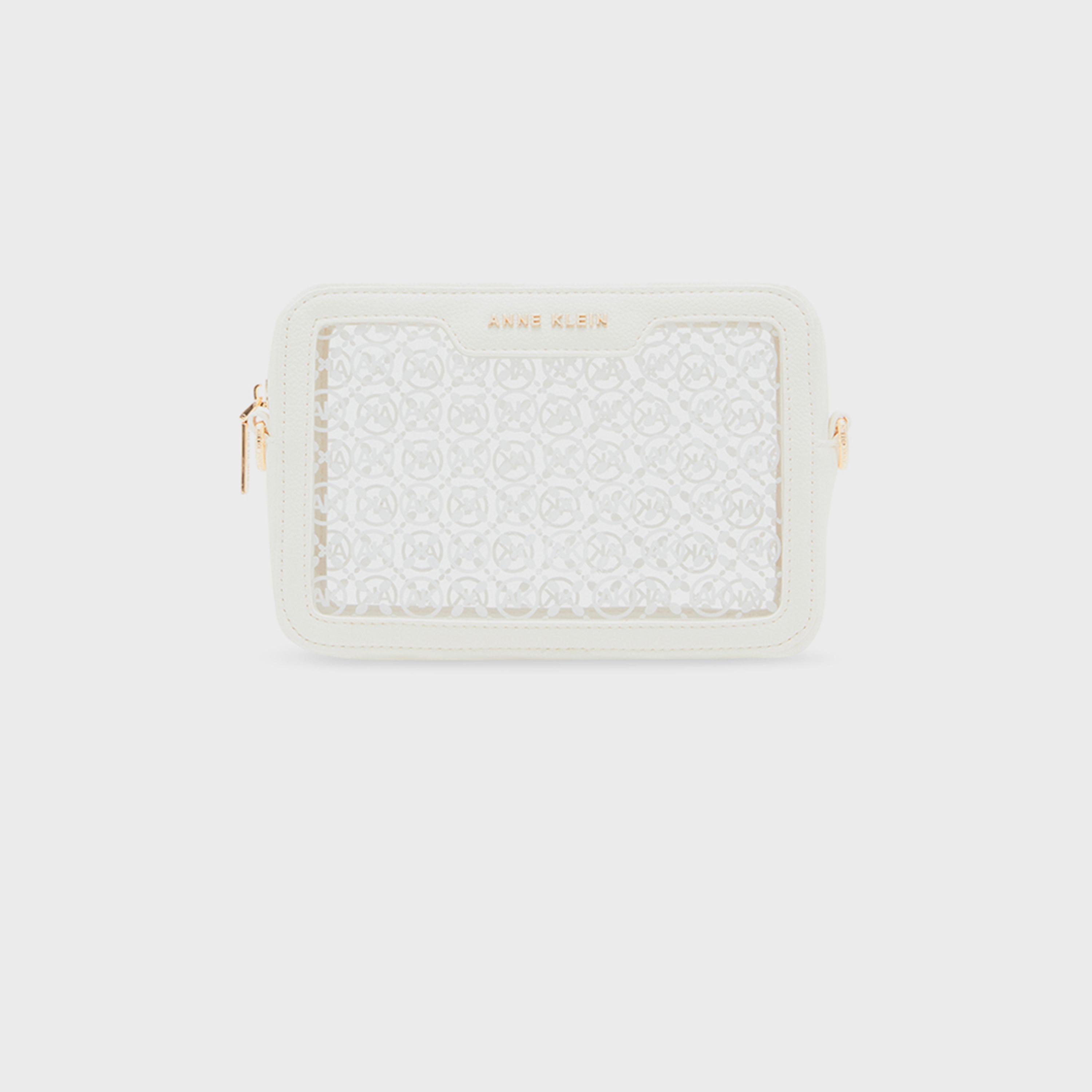 آن كلين - شنطة كروس نقشة مونوغرام مع سحاب حزام قابل للفصل | 20 × 5.58 × 10.16 سم-women-bagsandwallets-handbags-image-5