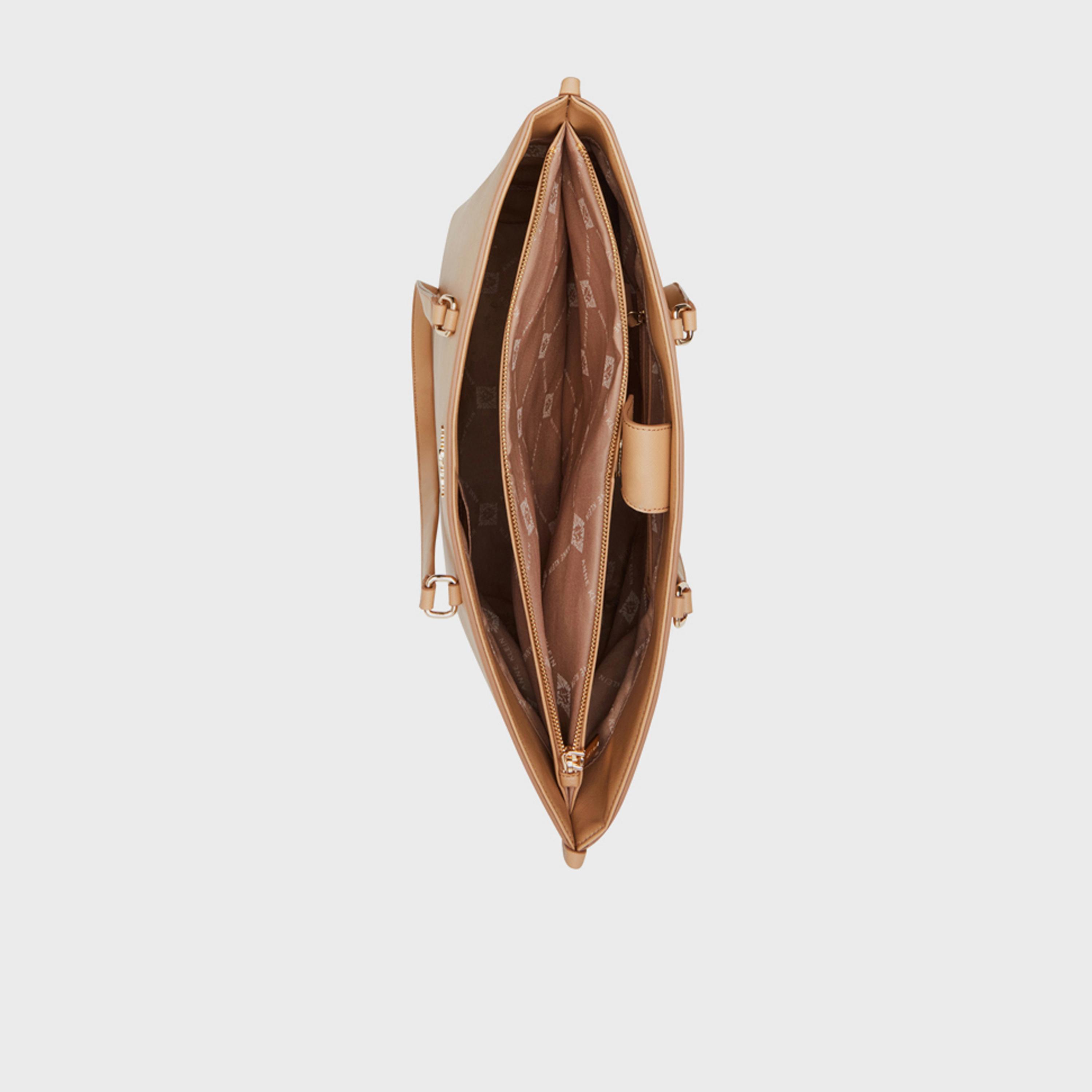 آن كلين - شنطة يد سادة بمقبضين وسحاب | 33.65 × 11.75 × 24.13 سم-women-bagsandwallets-handbags-image-4