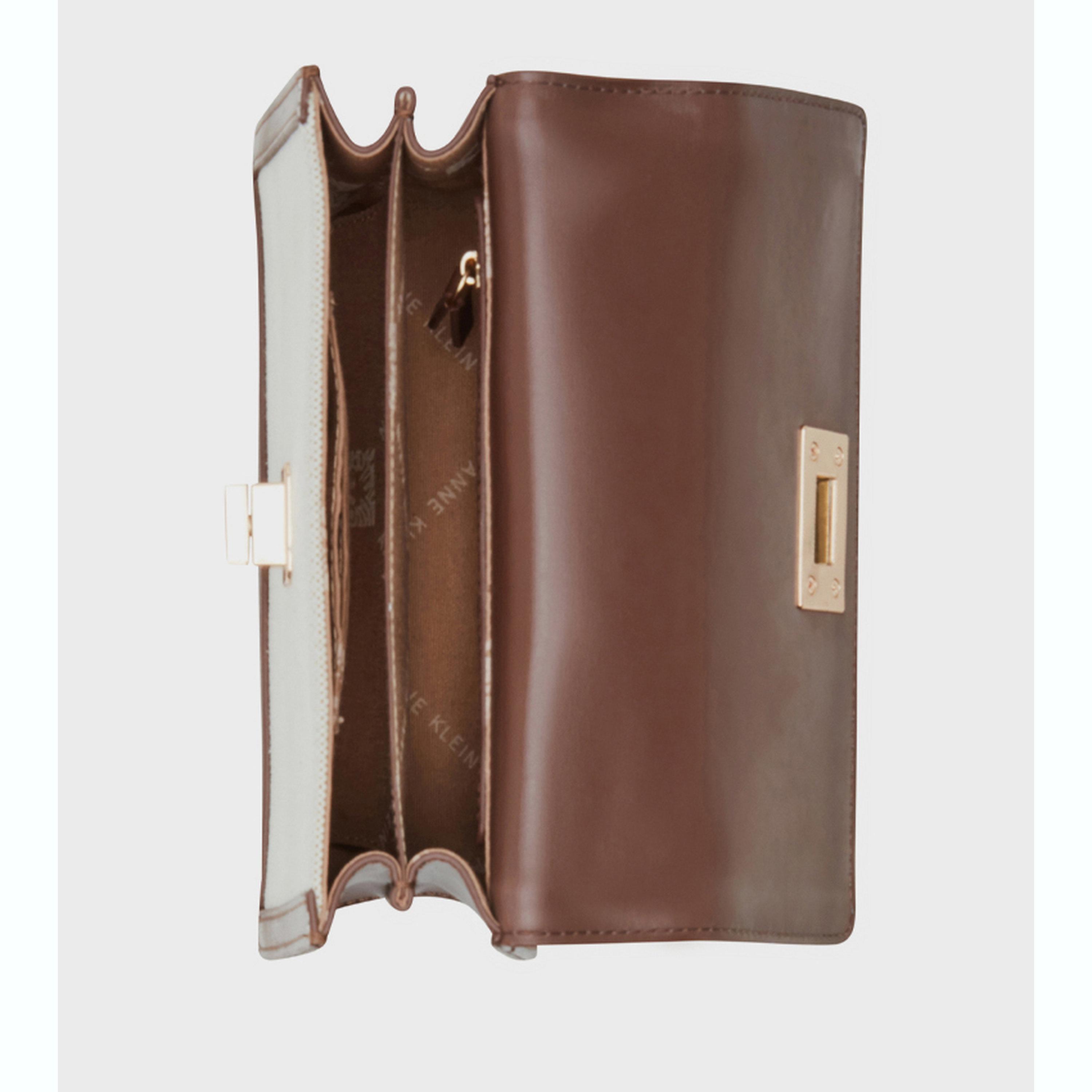 آن كلين - شنطة يد سادة بمقبض علوي وقفل دوار حزام قابل للفصل | 49.53 × 10.16 × 26.67 سم-women-bagsandwallets-handbags-image-5