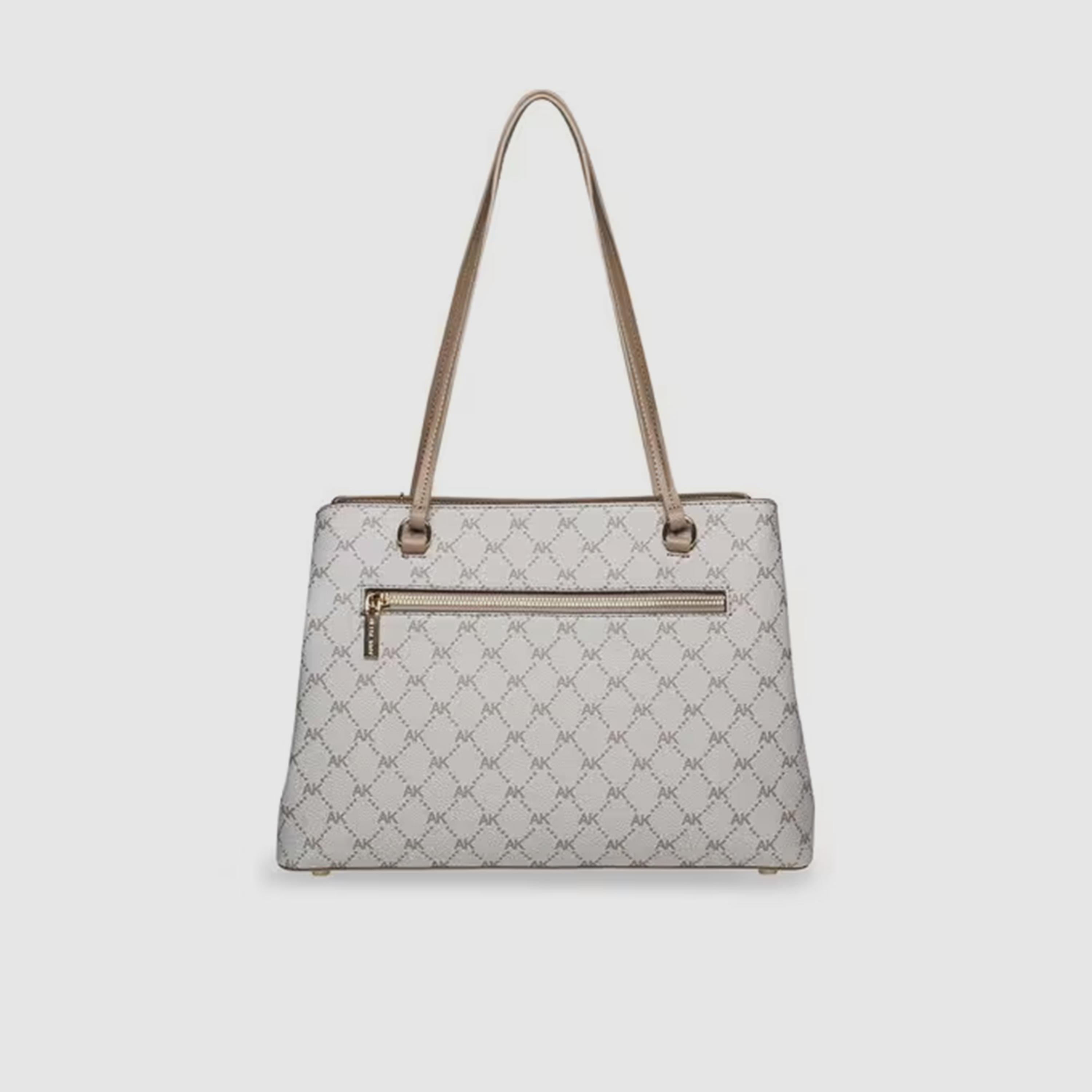 آن كلين - شنطة كتف بمقبضين وشعار مونوغرام مع إغلاق مغناطيسي | 19.5 × 7.5 × 14 سم-women-bagsandwallets-handbags-image-3