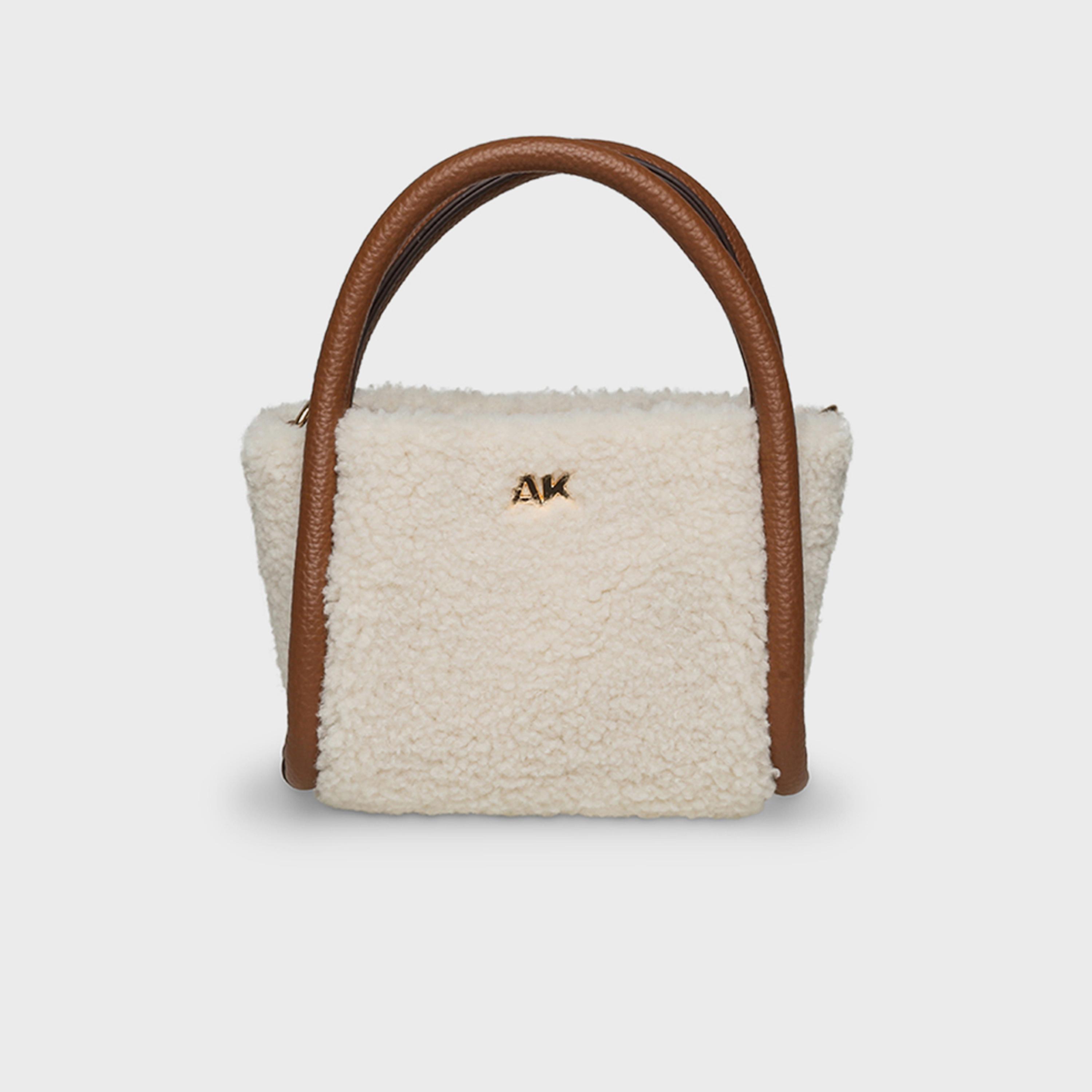 Anne Klein Textured Double Handle Crossbody Bag with Magnetic Closure and Detachable Strap | 19.56 X 5.58 X 10.16 CM-women-bagsandwallets-handbags-image-5