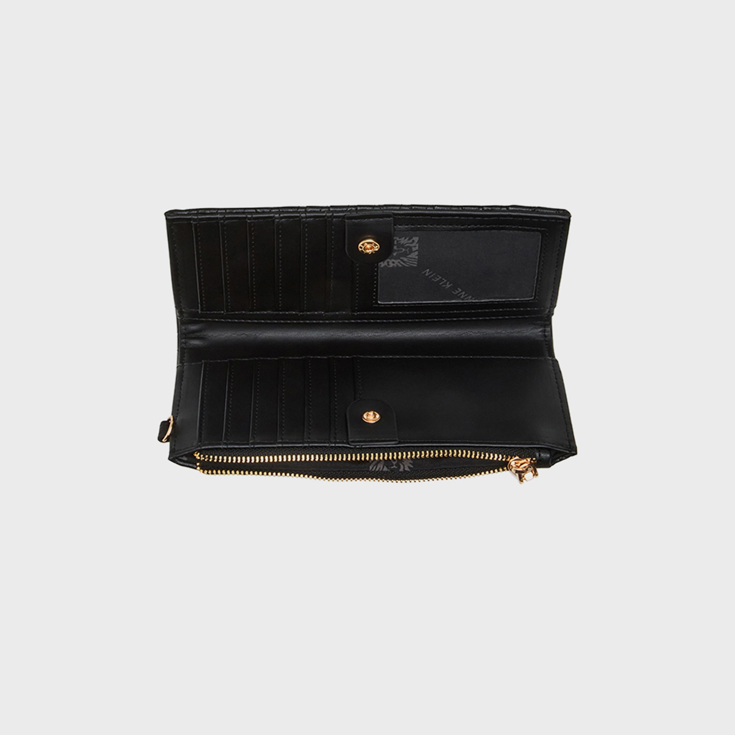 Anne Klein Quilted Wallet with Zipper | 23.62 X 5.08 X 14.22 CM-women-bagsandwallets-wallets-image-4
