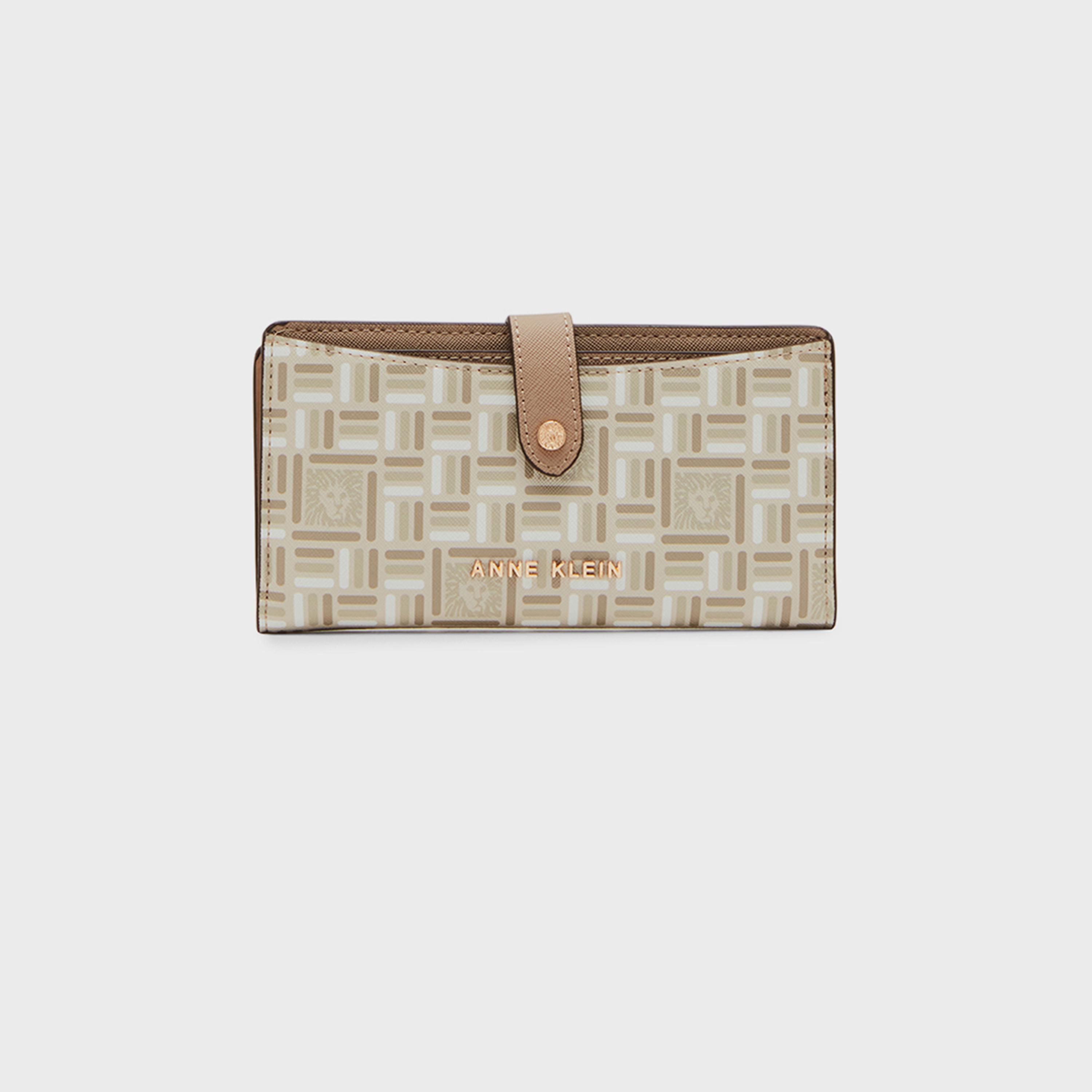 آن كلين - محفظة مطبوعة بإغلاق مغناطيسي | 23.62 × 5.08 × 14.22 سم-women-bagsandwallets-wallets-image-1