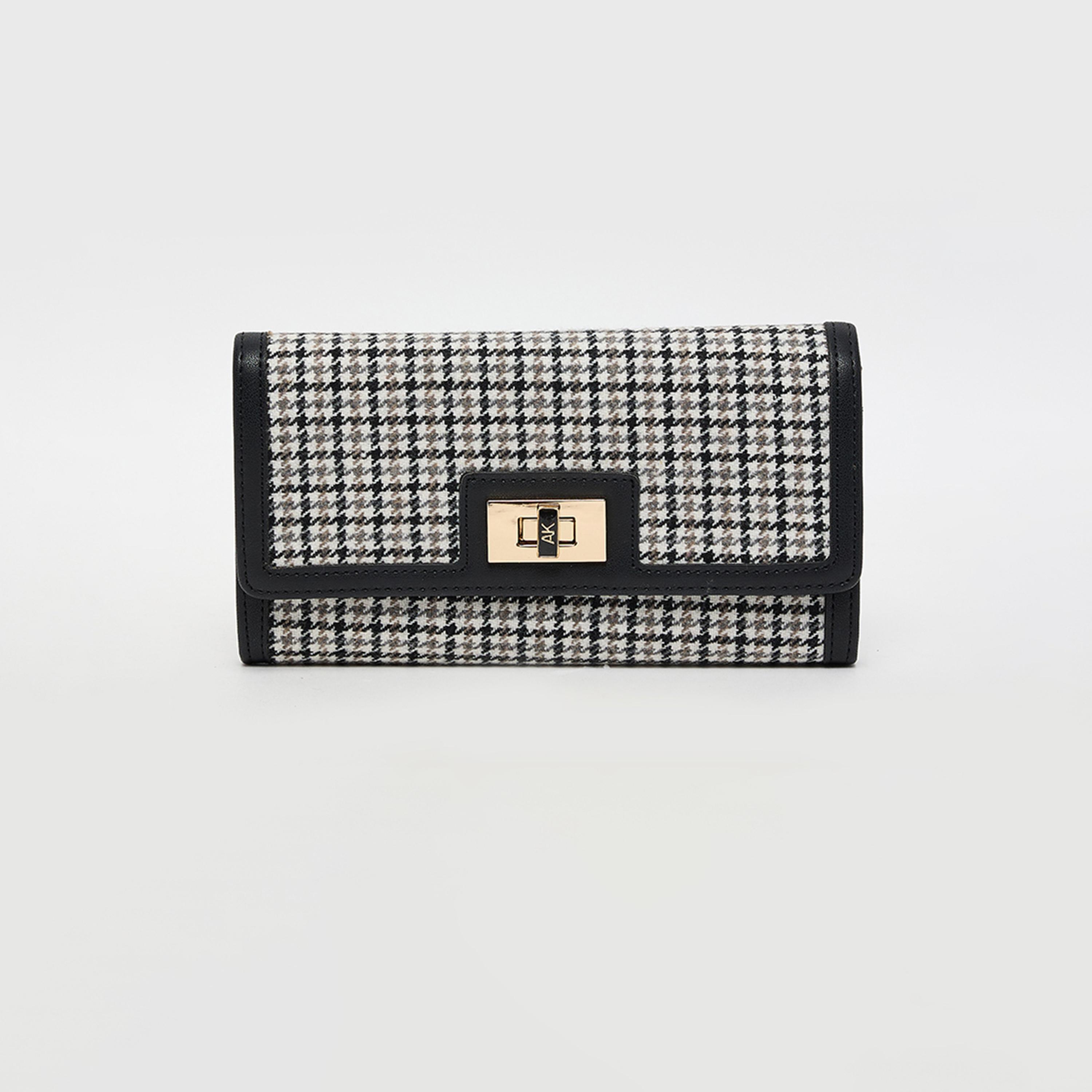 آن كلين - محفظة مطبوعة بقفل دوار | 23.62 × 5.08 × 14.22 سم-women-bagsandwallets-wallets-image-1