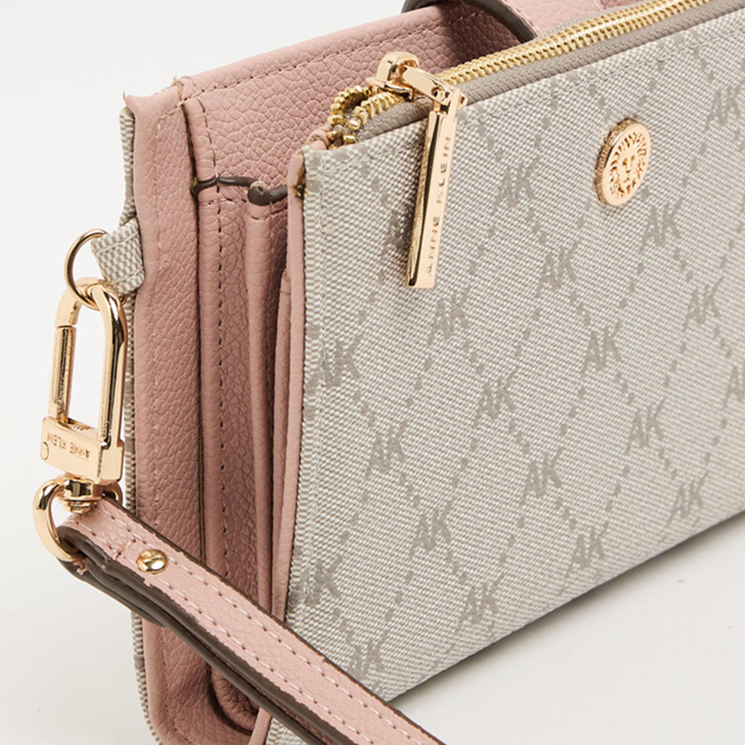 آن كلين - محفظة مونوغرام مع سحاب-women-bagsandwallets-wallets-image-4