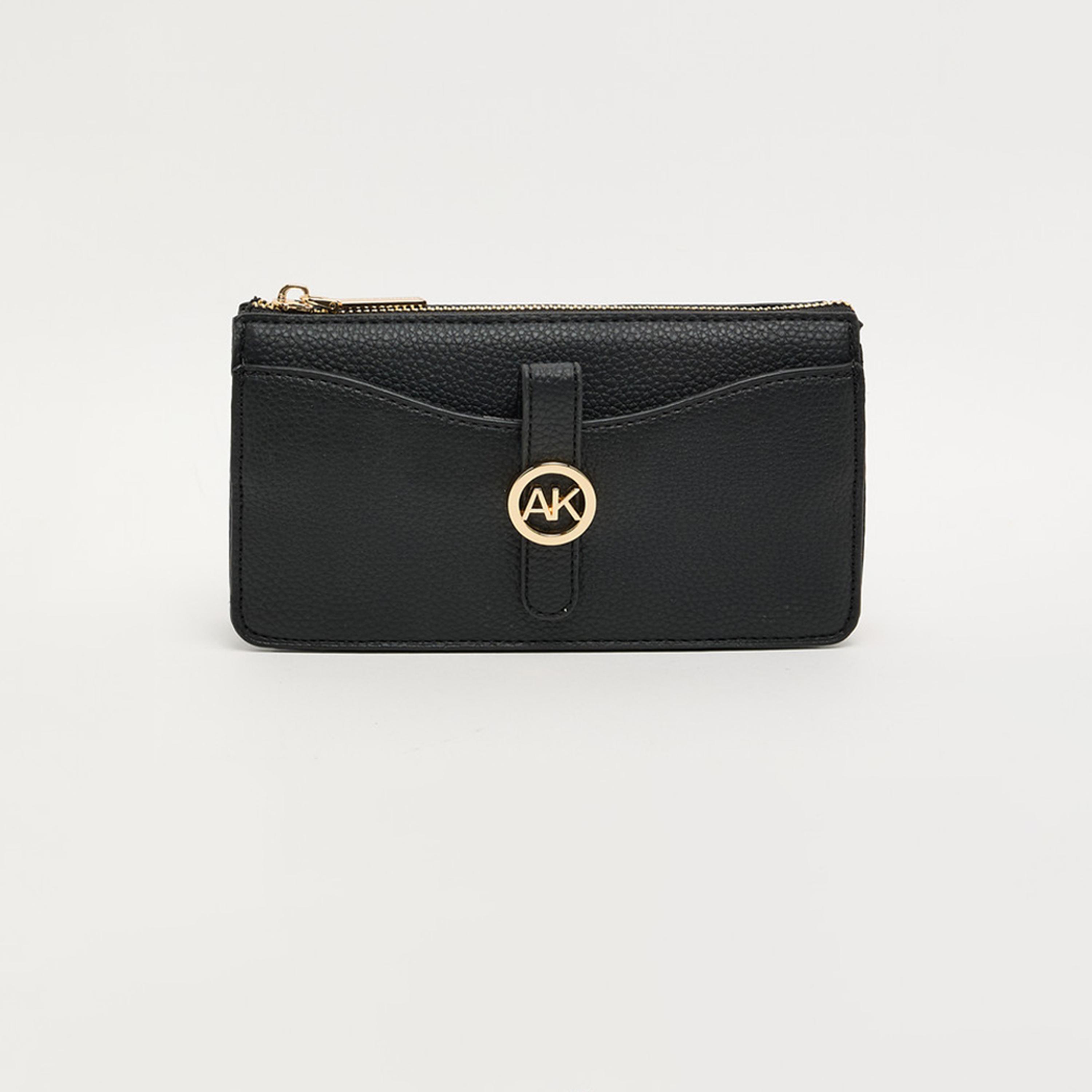 Anne Klein Textured Wallet with Zipper and Detachable Strap-women-bagsandwallets-wallets-image-2