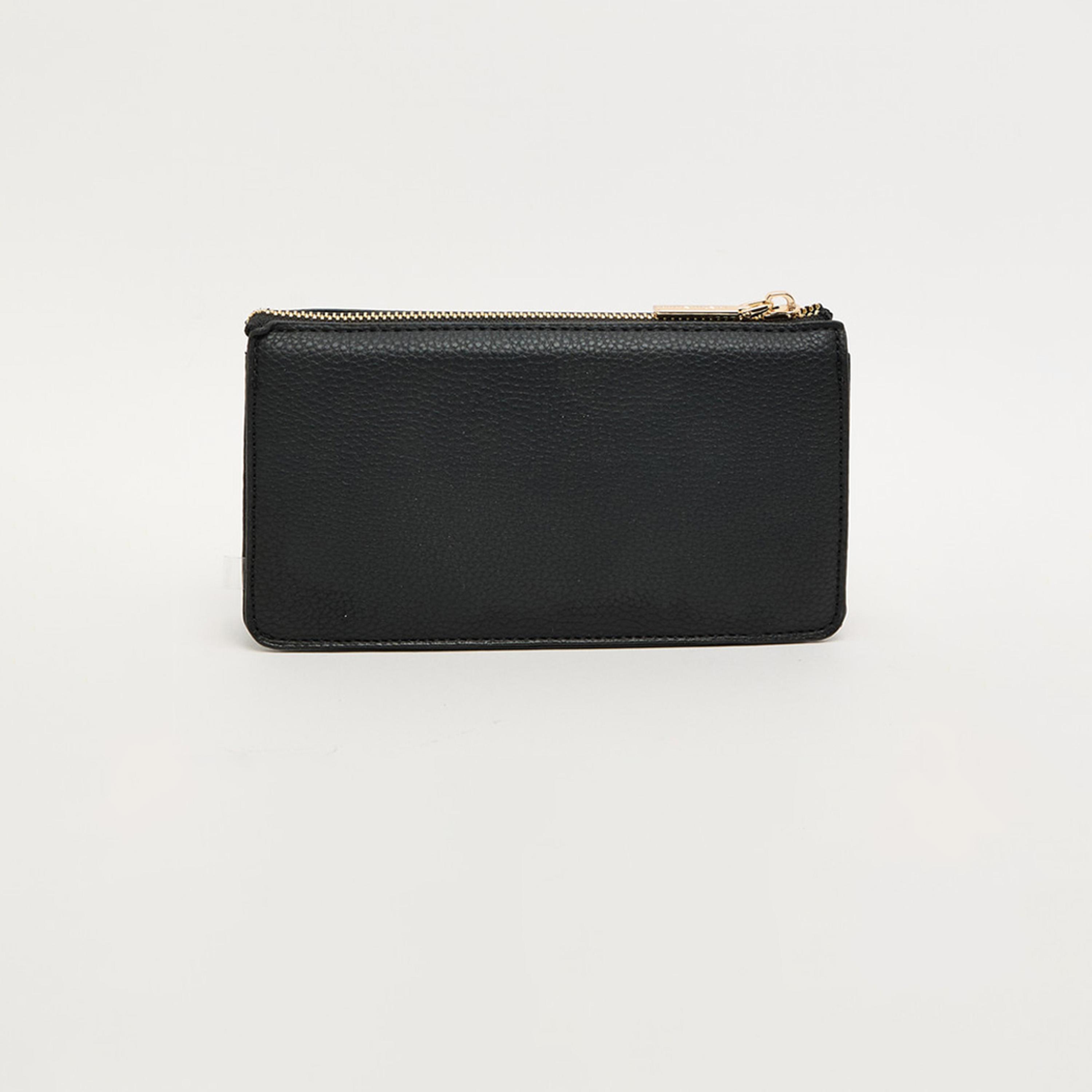 Anne Klein Textured Wallet with Zipper and Detachable Strap-women-bagsandwallets-wallets-image-4