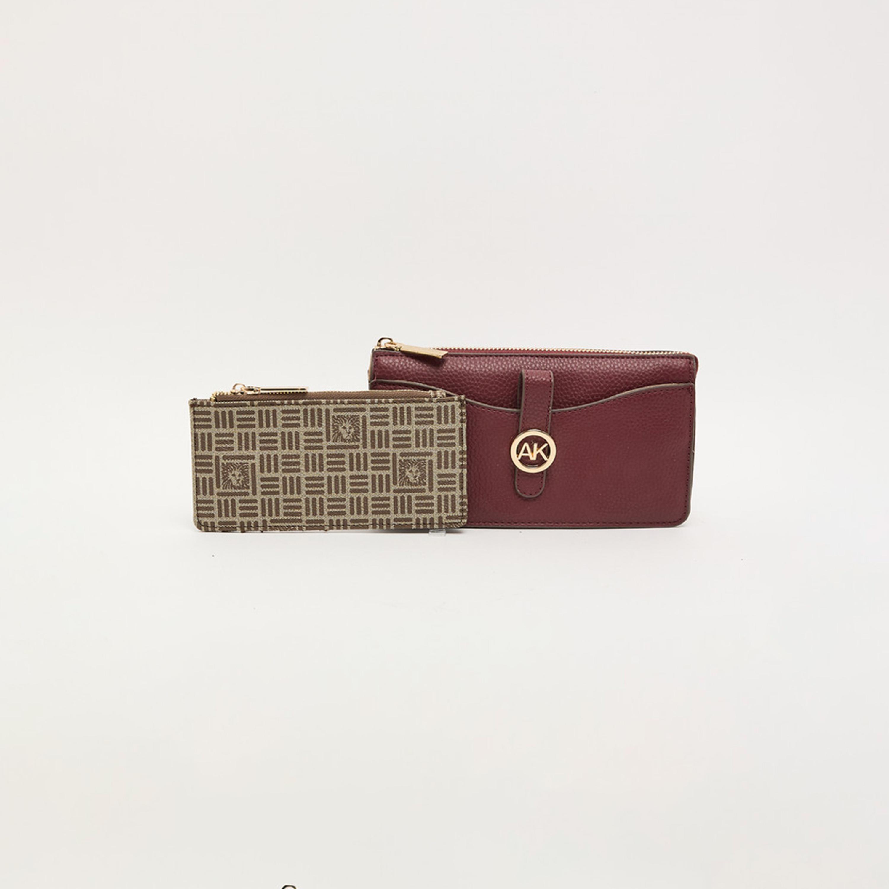 Anne Klein Textured Wallet with Zipper and Detachable Strap-women-bagsandwallets-wallets-image-6