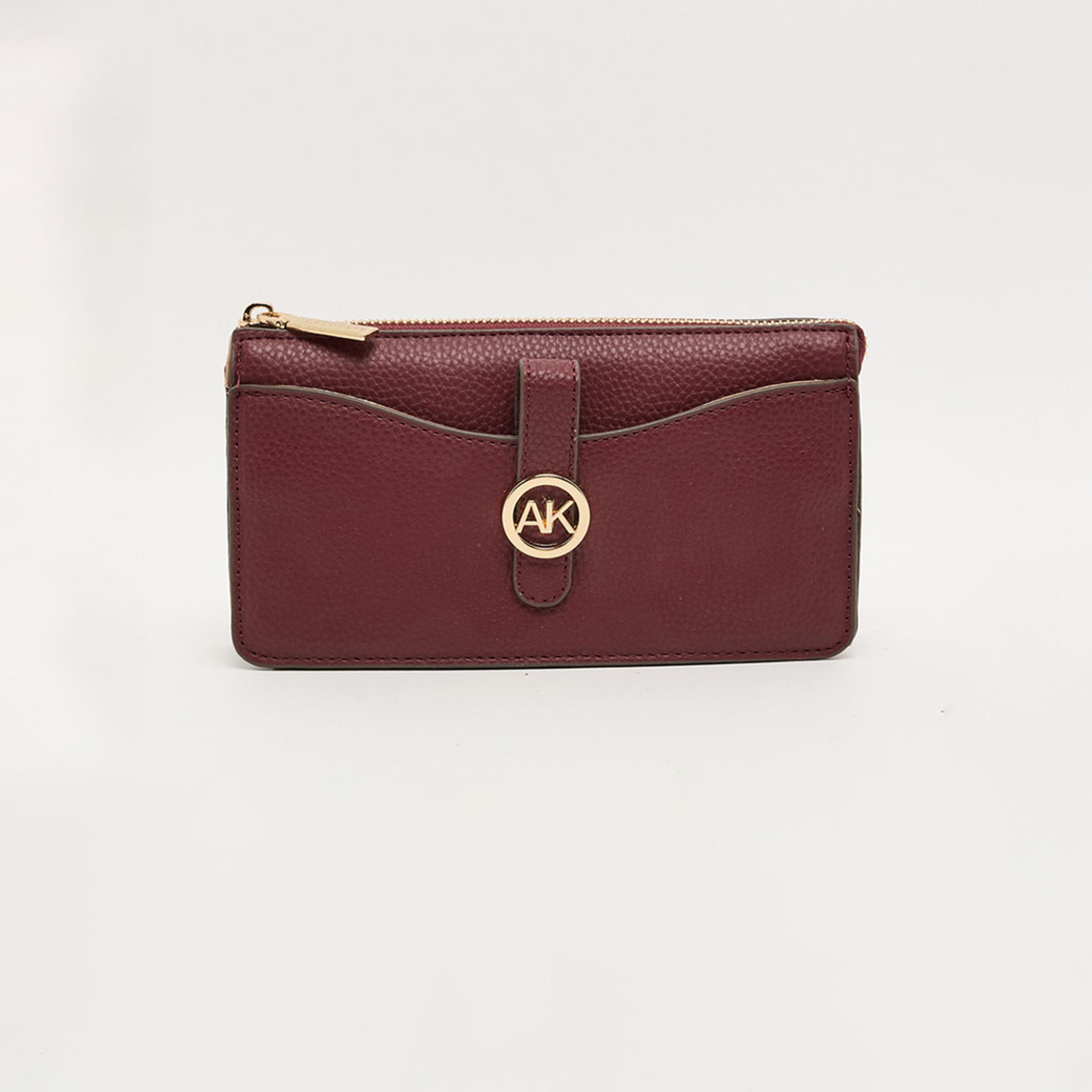 Anne Klein Textured Wallet with Zipper and Detachable Strap-women-bagsandwallets-wallets-image-7