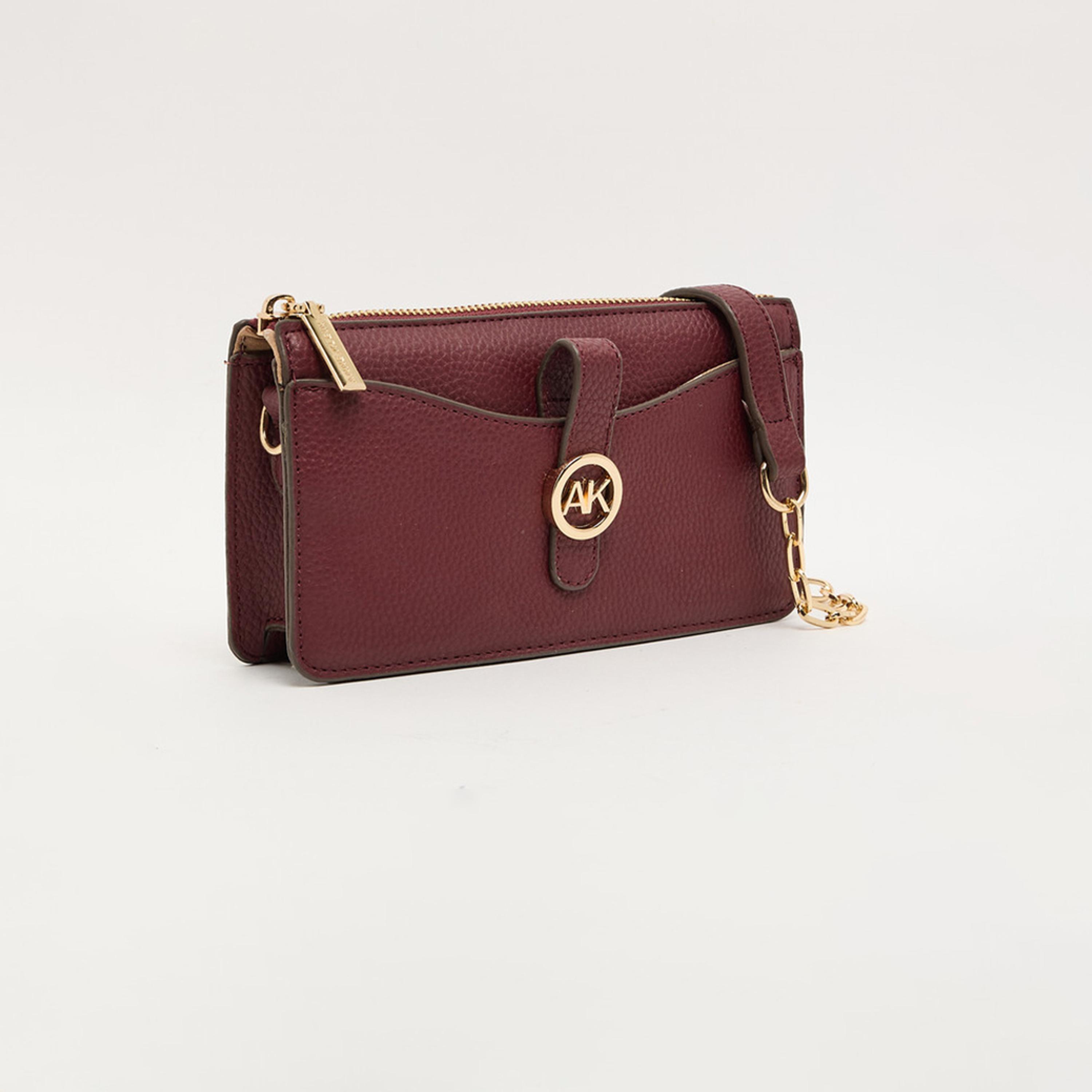 Anne Klein Textured Wallet with Zipper and Detachable Strap-women-bagsandwallets-wallets-image-8