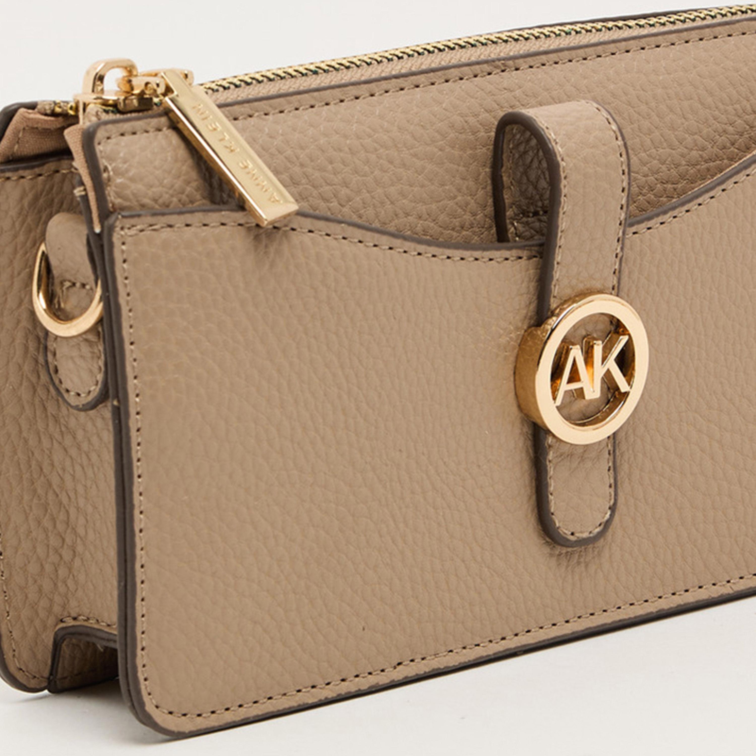Anne Klein Textured Wallet with Zipper and Detachable Strap-women-bagsandwallets-wallets-image-15