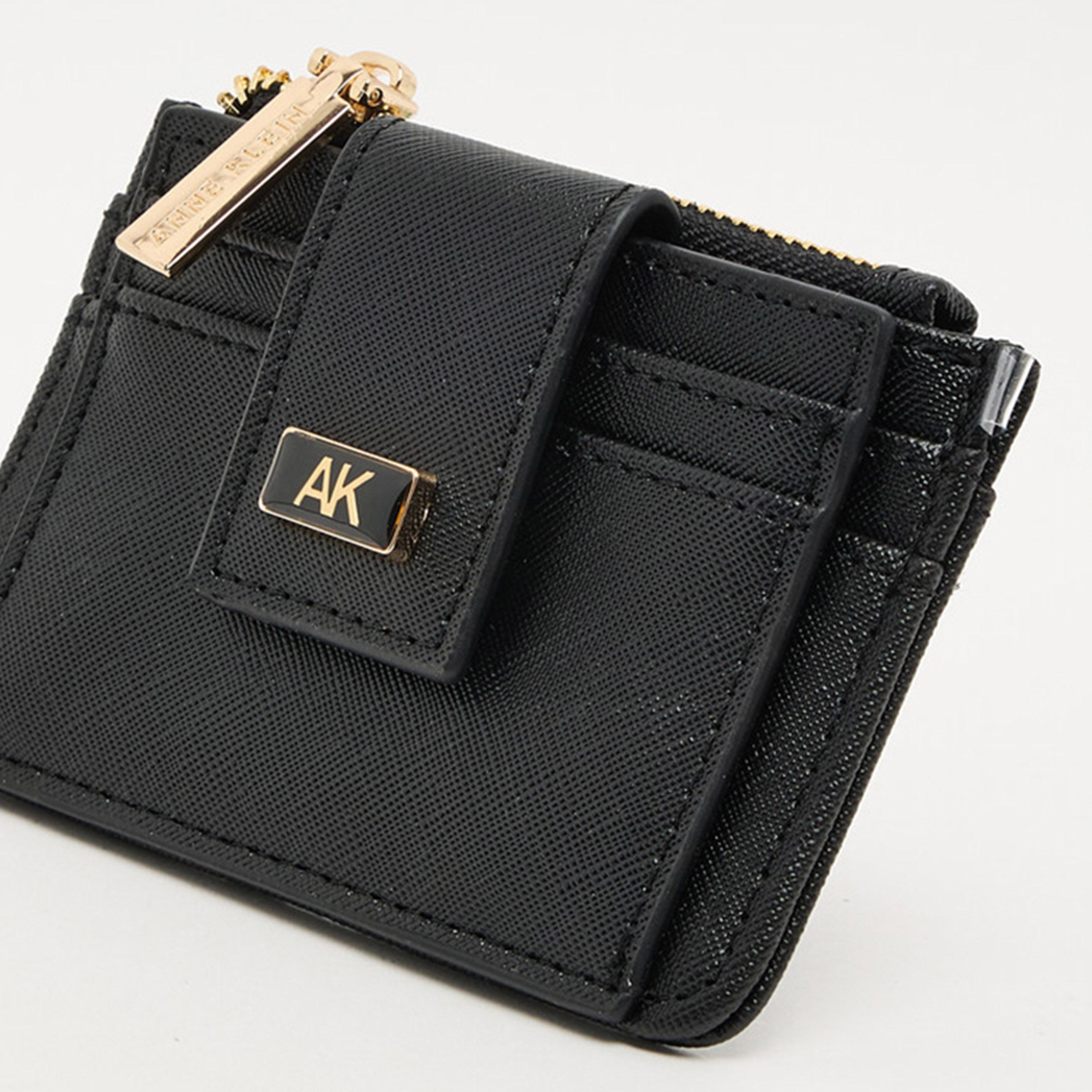 Anne Klein Textured Cardholder with Zipper | 19.5 X 4 X 10.5 CM-women-bagsandwallets-wallets-image-5