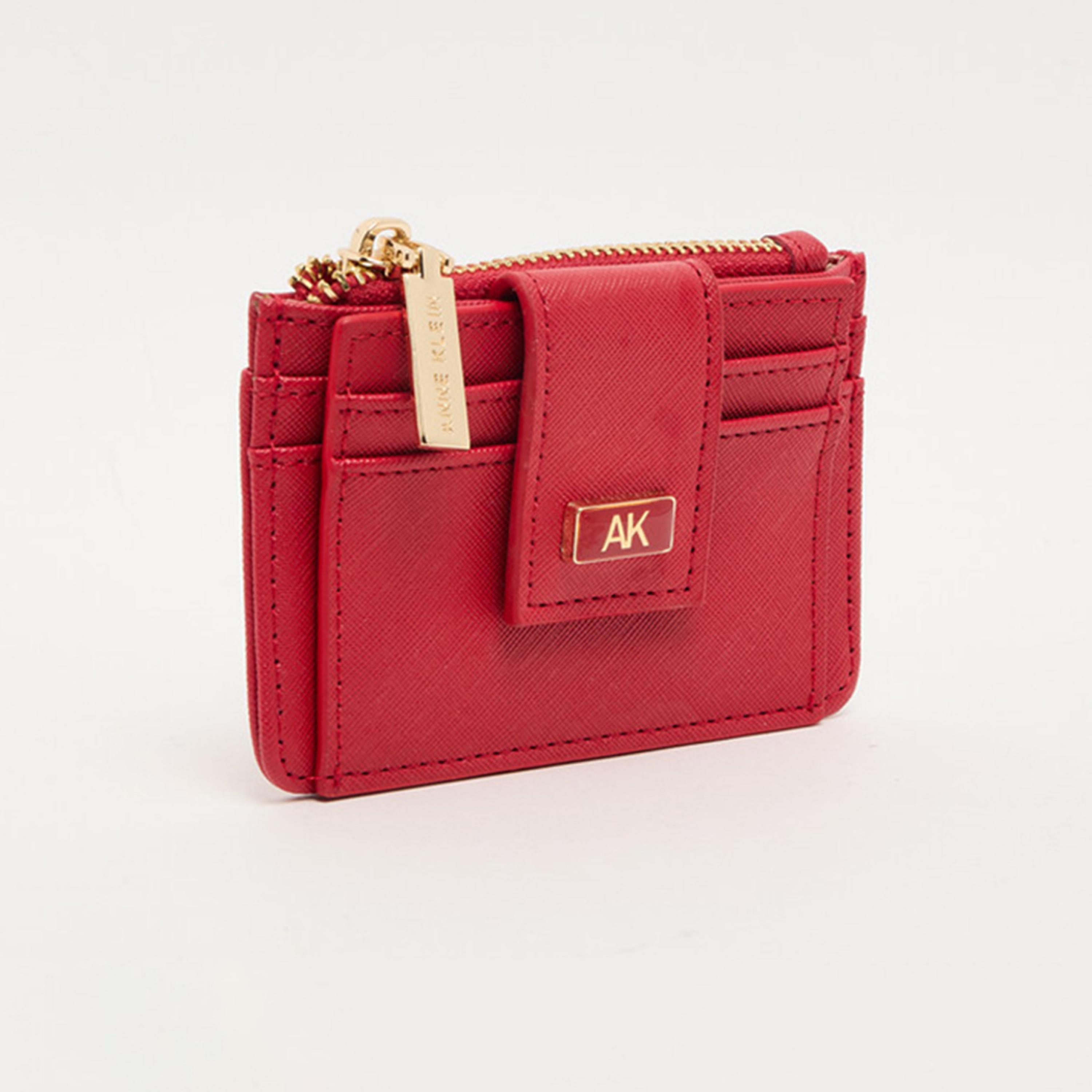 Anne Klein Textured Cardholder with Zipper | 19.5 X 4 X 10.5 CM-women-bagsandwallets-wallets-image-7