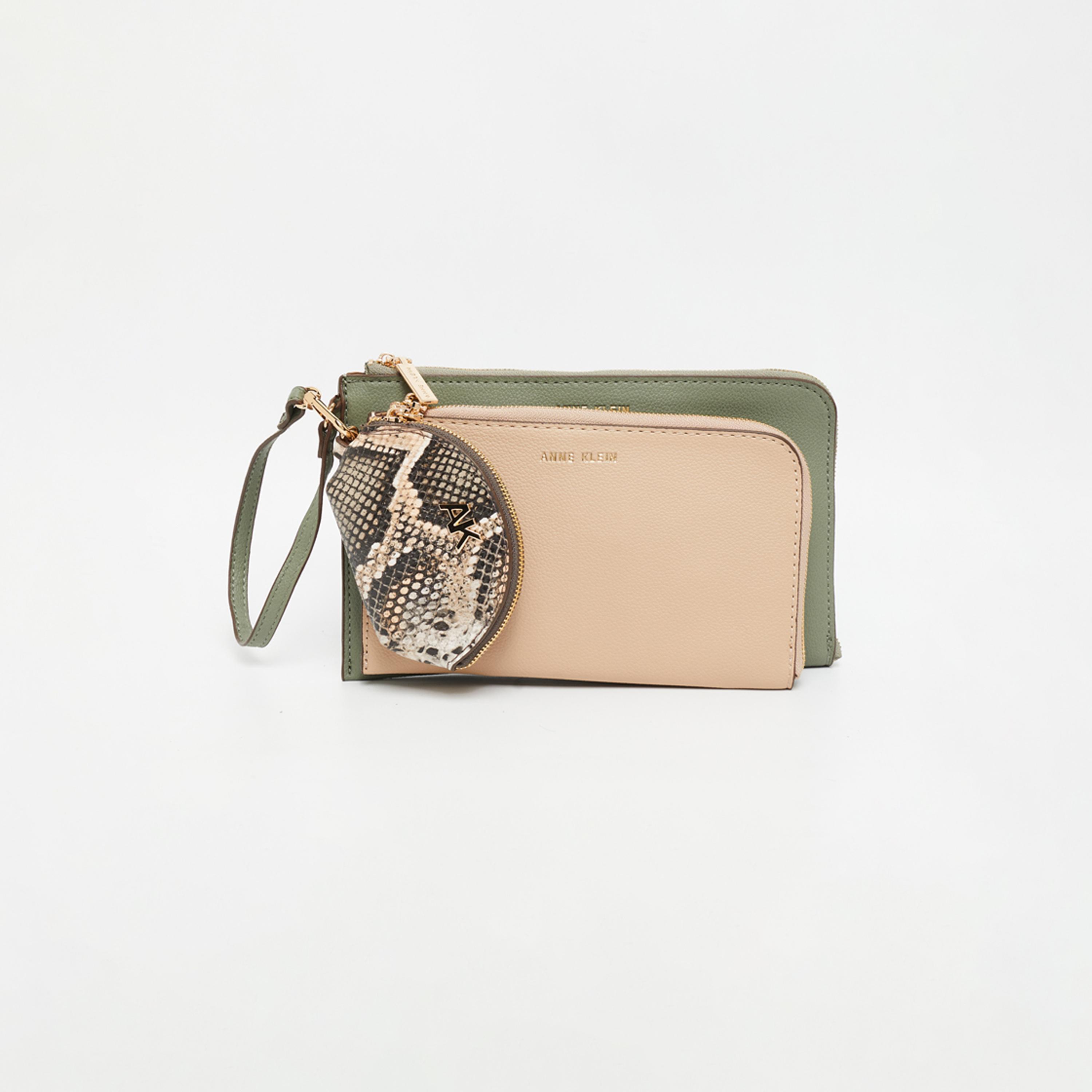 آن كلين - محفظة مزخرفة بسحاب | 13.97 × 8.89 سم-women-bagsandwallets-wallets-image-1