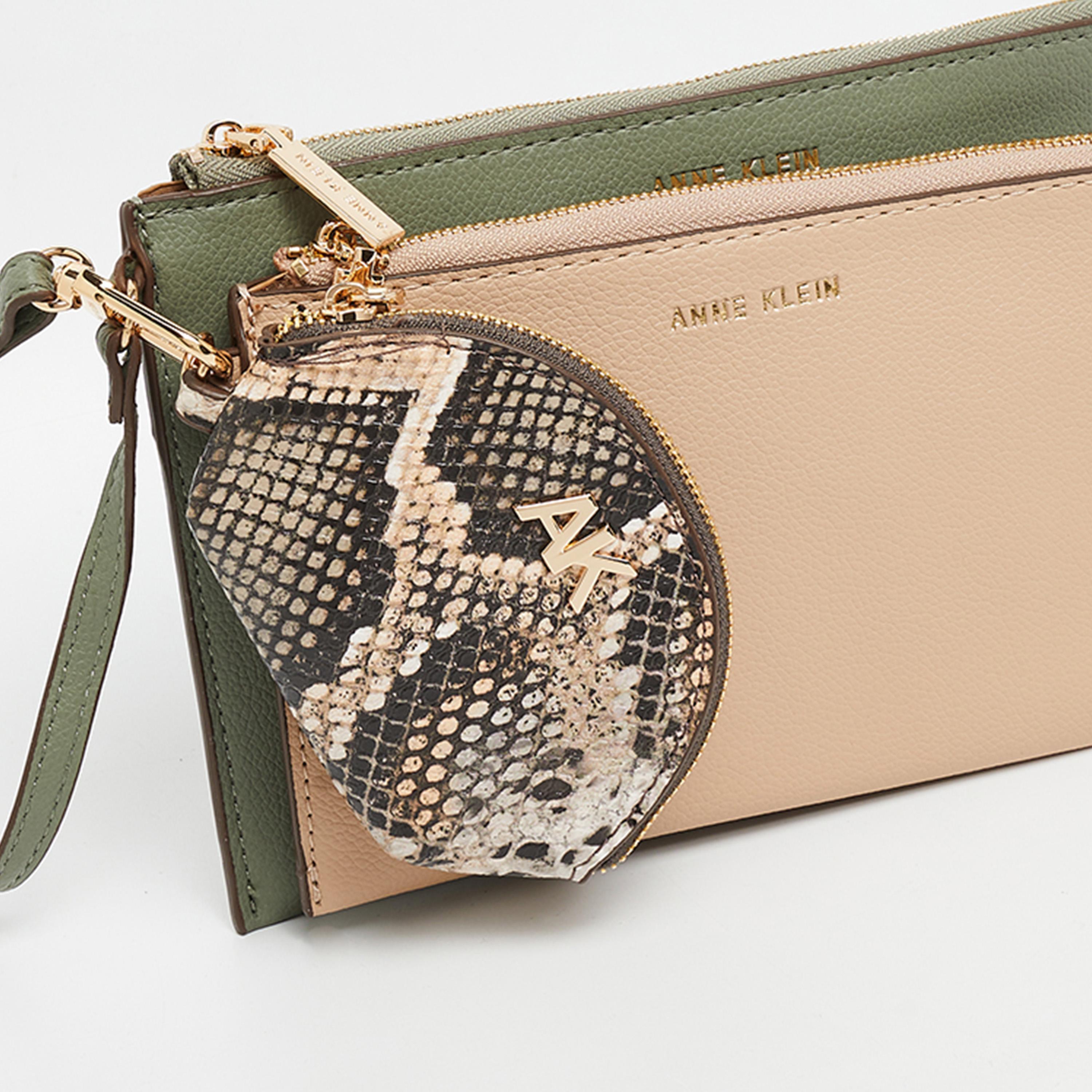 آن كلين - محفظة مزخرفة بسحاب | 13.97 × 8.89 سم-women-bagsandwallets-wallets-image-5