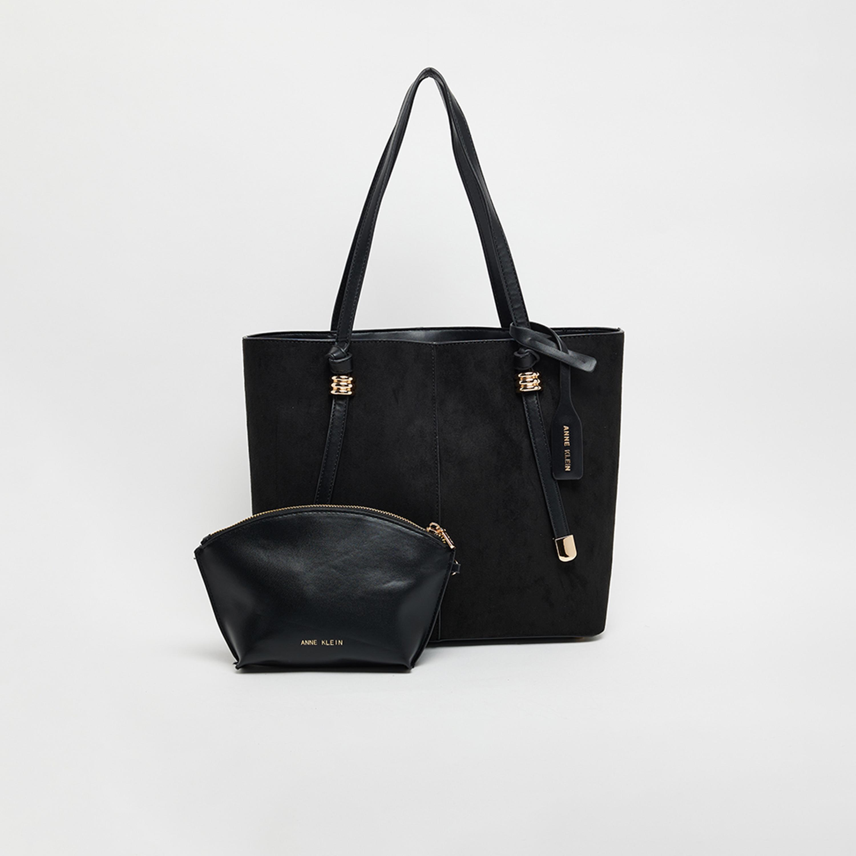 Anne Klein Textured Double Handle Tote Bag with Magnetic Closure | 33.65 X 11.75 X 24.13 CM-women-bagsandwallets-handbags-image-1