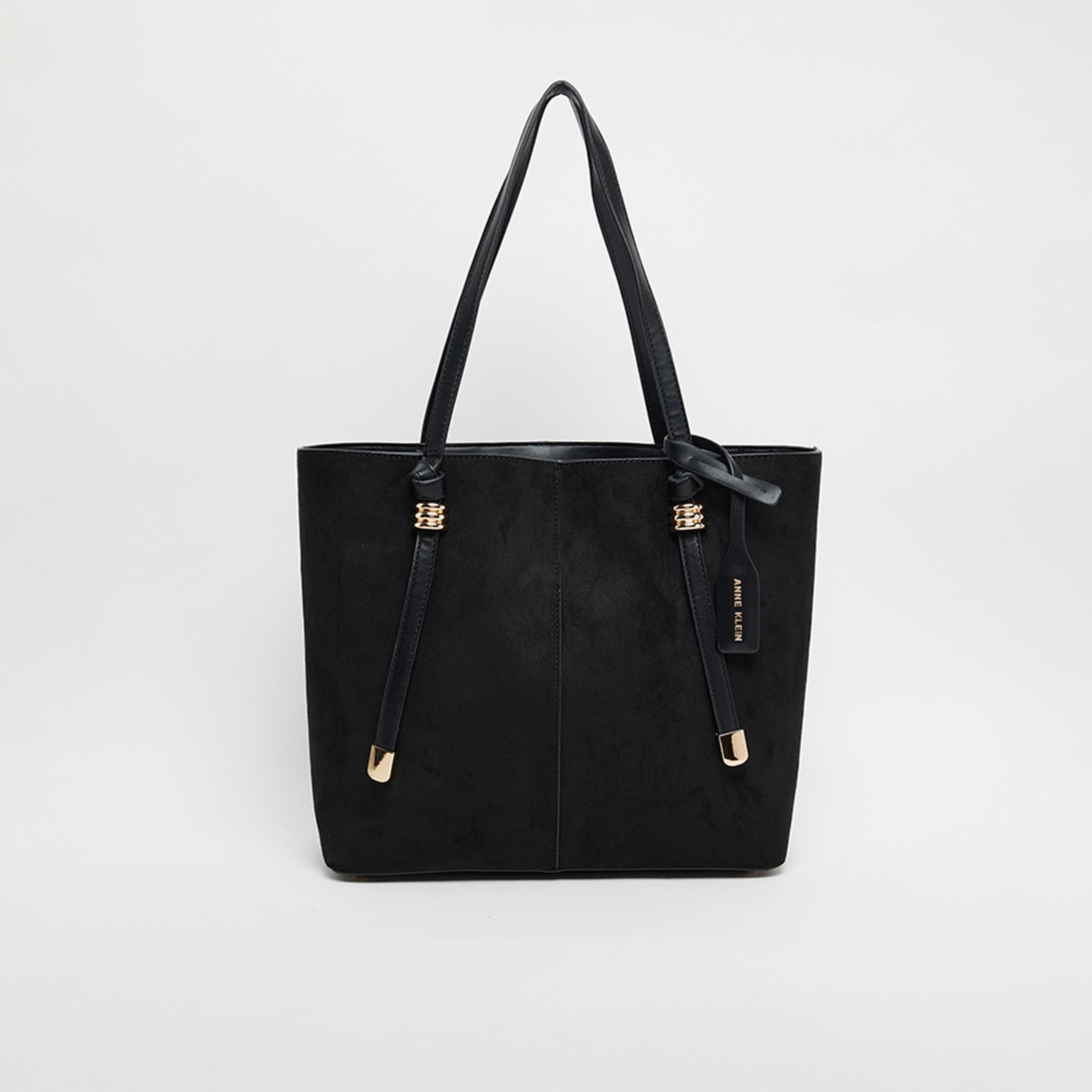 Anne Klein Textured Double Handle Tote Bag with Magnetic Closure | 33.65 X 11.75 X 24.13 CM-women-bagsandwallets-handbags-image-2