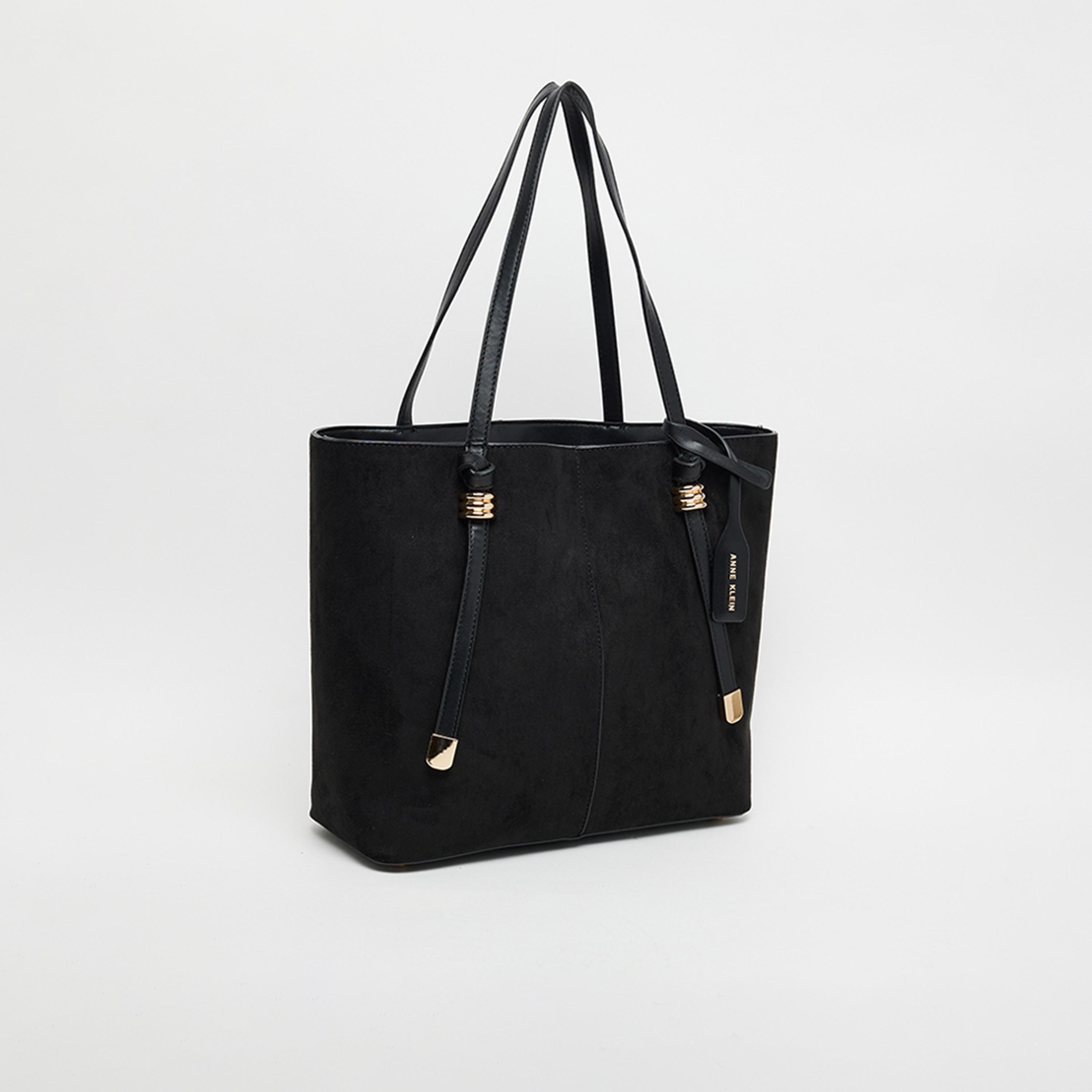 Anne Klein Textured Double Handle Tote Bag with Magnetic Closure | 33.65 X 11.75 X 24.13 CM-women-bagsandwallets-handbags-image-3