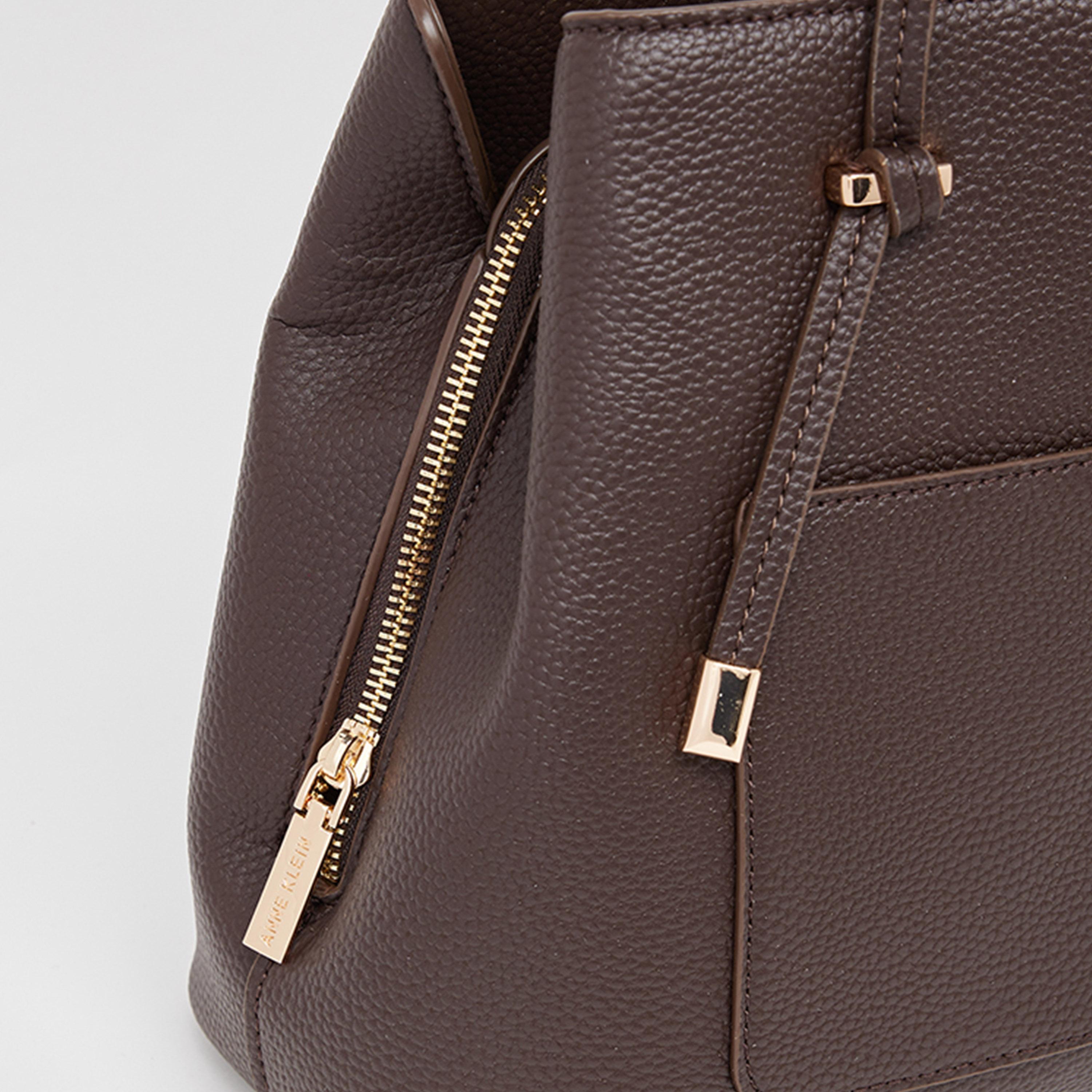 Anne Klein Textured Double Handle Shoulder Bag with Zipper | 19.5 X 7.5 X 14 CM-women-bagsandwallets-handbags-image-5