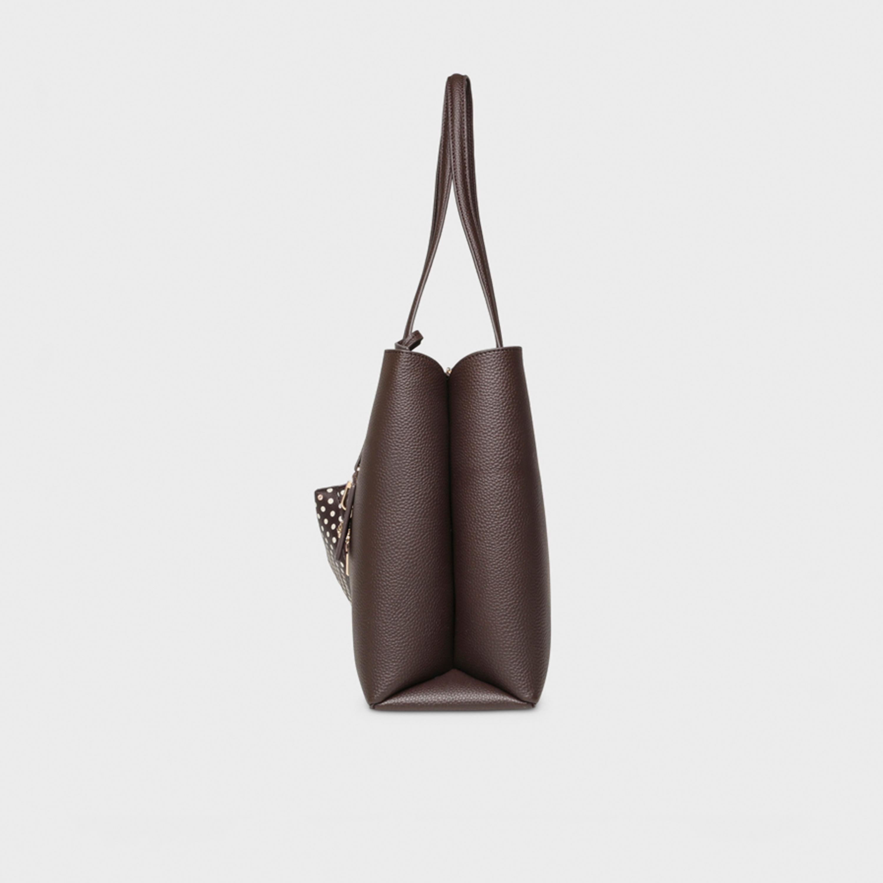 Anne Klein Textured Double Handle Tote Bag with Magnetic Closure | 40.64 X 12.7 X 27.68 CM-women-bagsandwallets-handbags-image-3