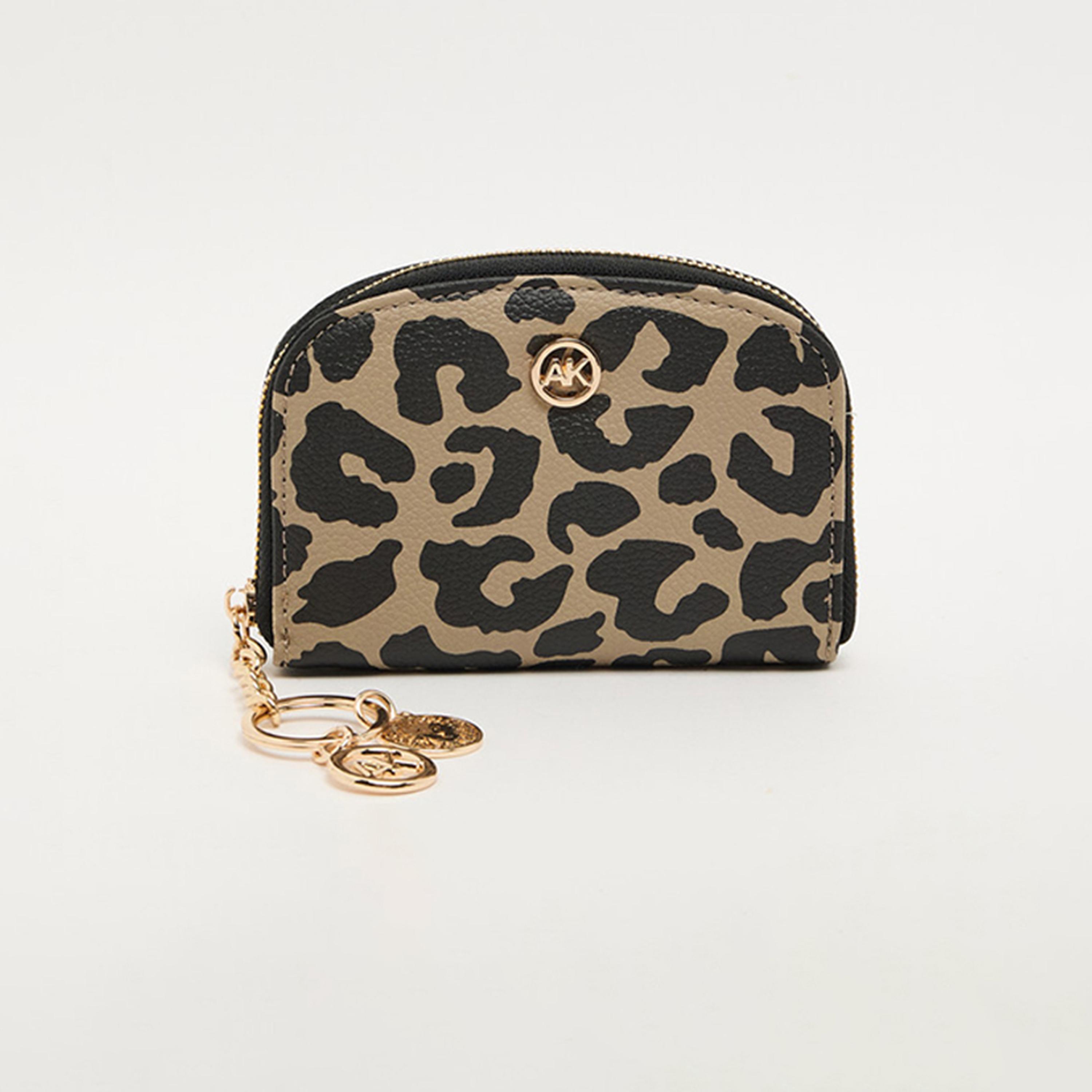 آن كلين - حامل بطاقات مطبوع بسحاب | 14.6 × 9.52 سم-women-bagsandwallets-wallets-image-1