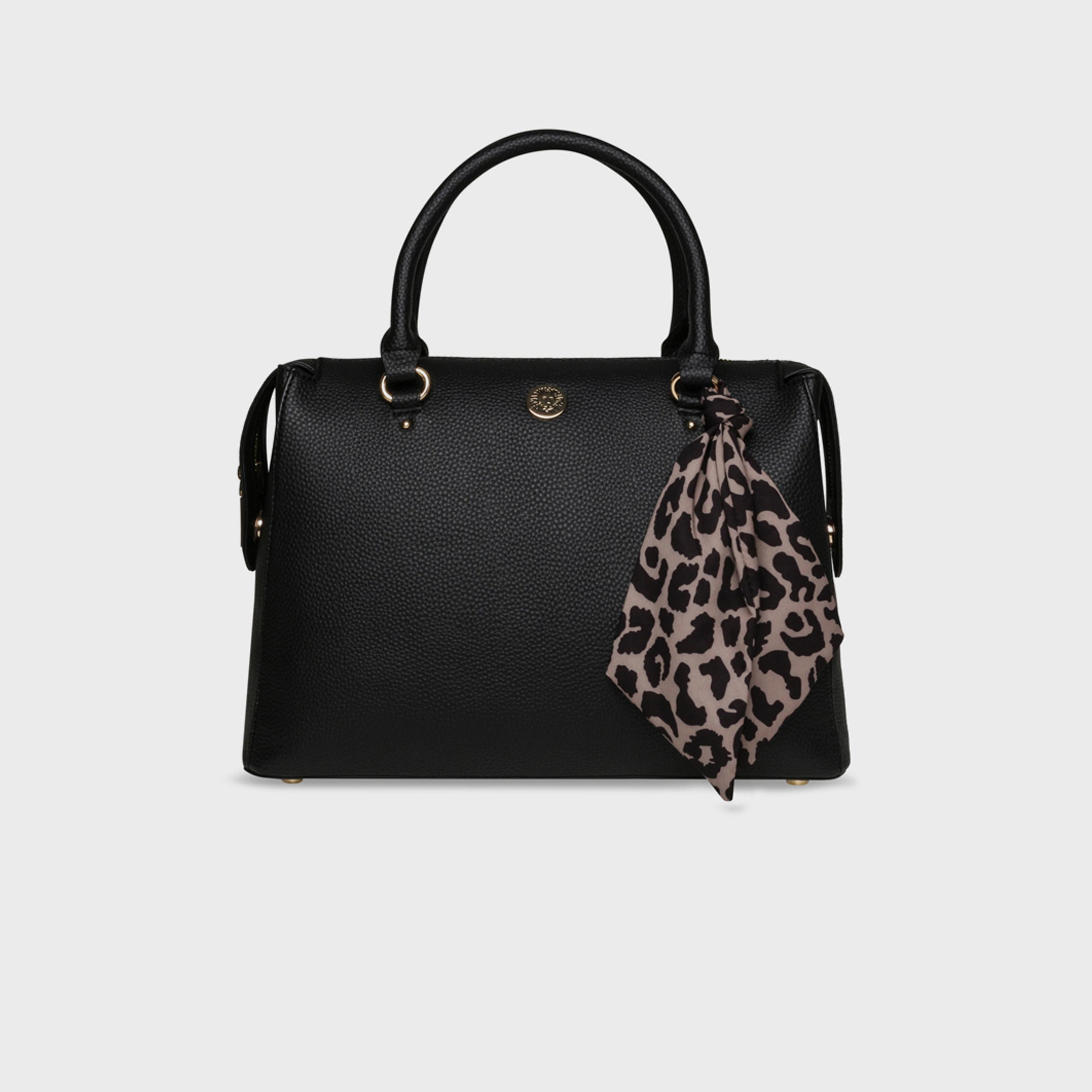 Anne Klein Textured Double Handle Satchel Bag with Magnetic Closure and Detachable Strap | 33.65 X 11.75 X 24.13 CM-women-bagsandwallets-handbags-image-1