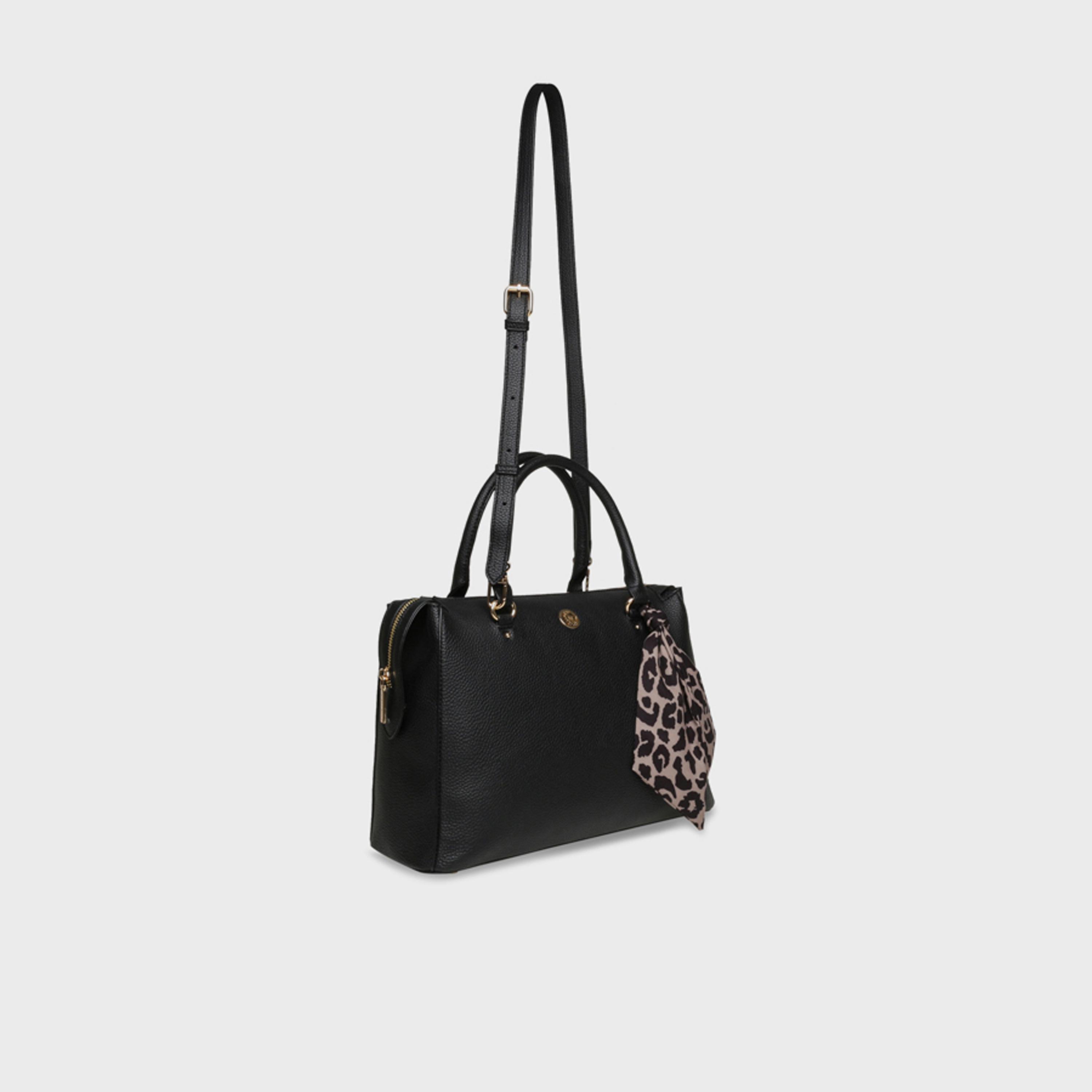 Anne Klein Textured Double Handle Satchel Bag with Magnetic Closure and Detachable Strap | 33.65 X 11.75 X 24.13 CM-women-bagsandwallets-handbags-image-2