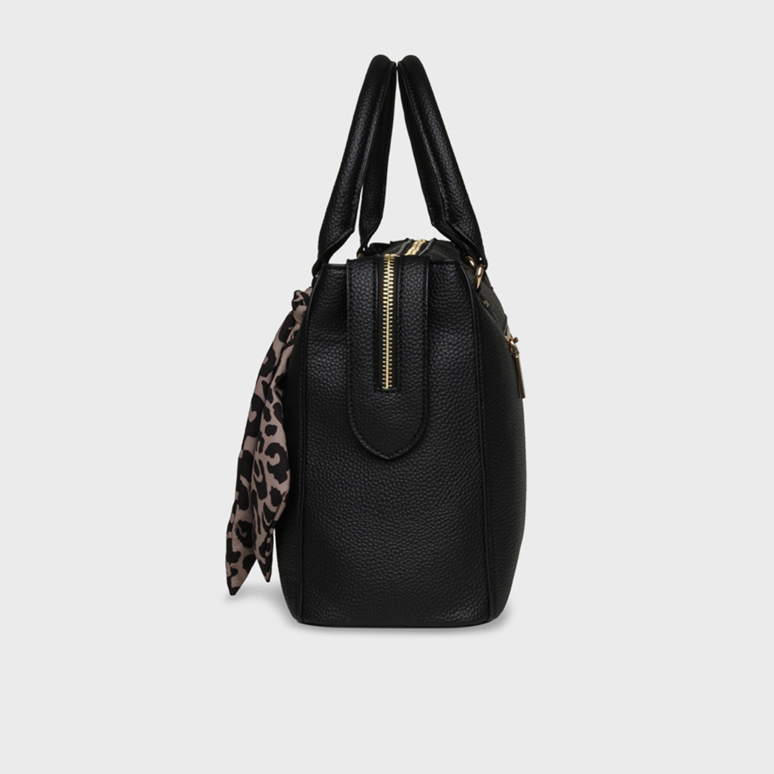 Anne Klein Textured Double Handle Satchel Bag with Magnetic Closure and Detachable Strap | 33.65 X 11.75 X 24.13 CM-women-bagsandwallets-handbags-image-4
