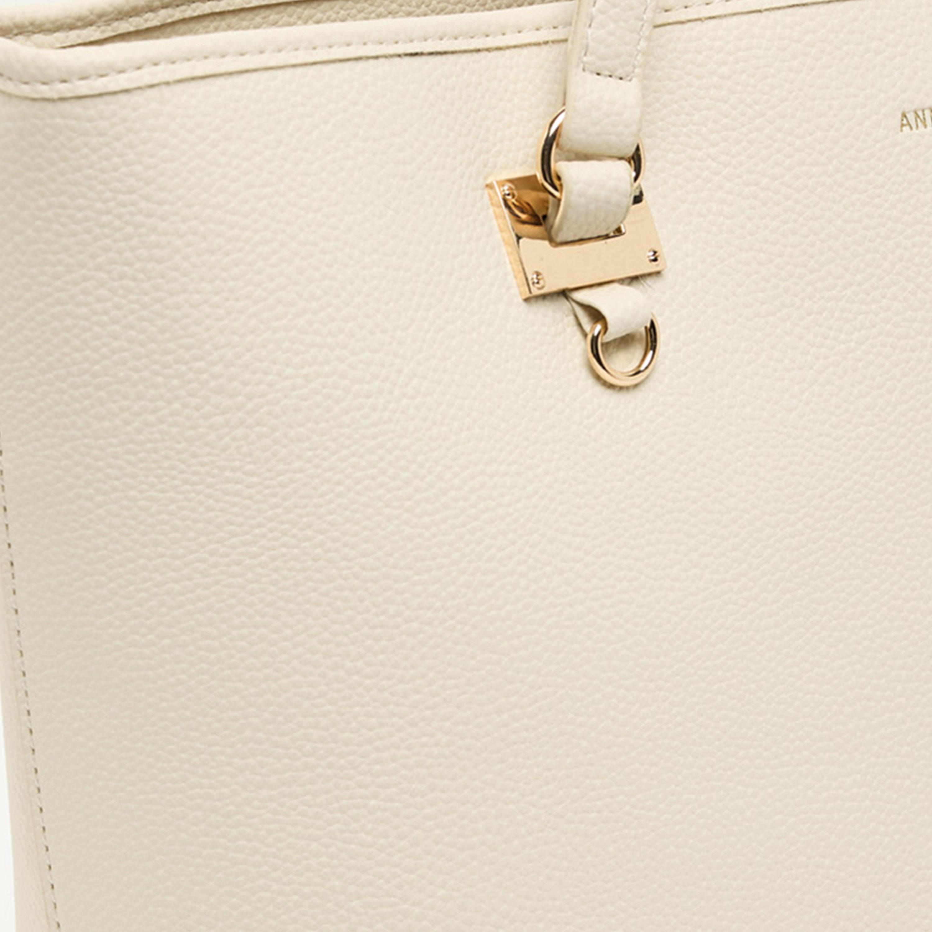 Anne Klein Textured Double Handle Shoulder Bag with Zipper | 35.87 X 15.24 X 30.16 CM-women-bagsandwallets-handbags-image-5