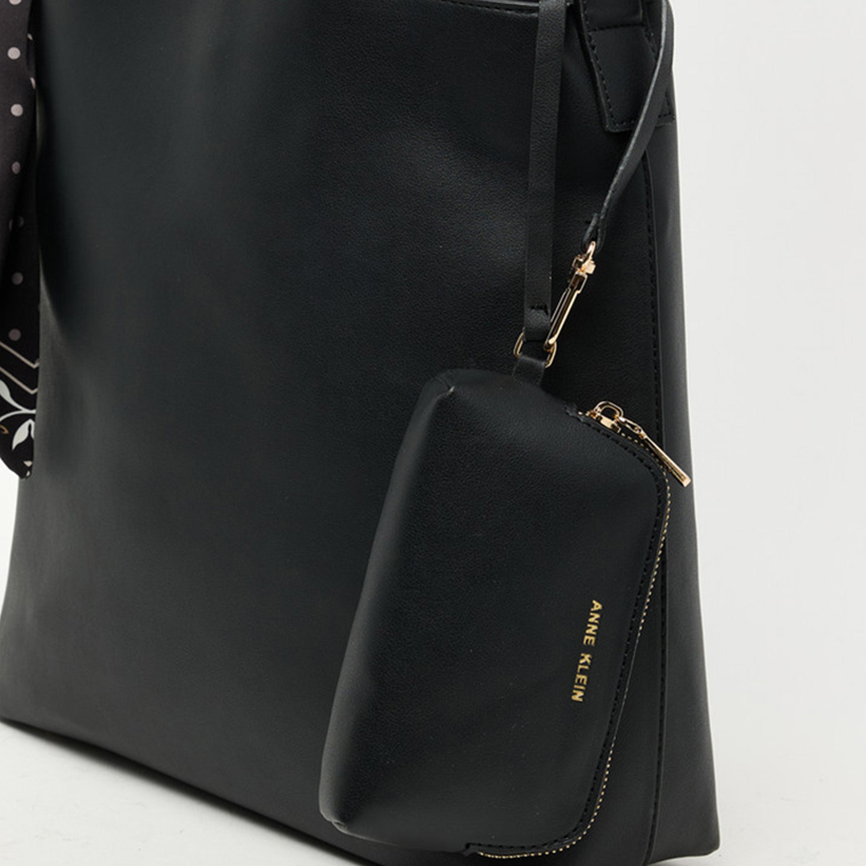 Anne Klein Textured Shoulder Bag with Magnetic Closure | 32.38 X 10.79 X 32.38 CM-women-bagsandwallets-handbags-image-5