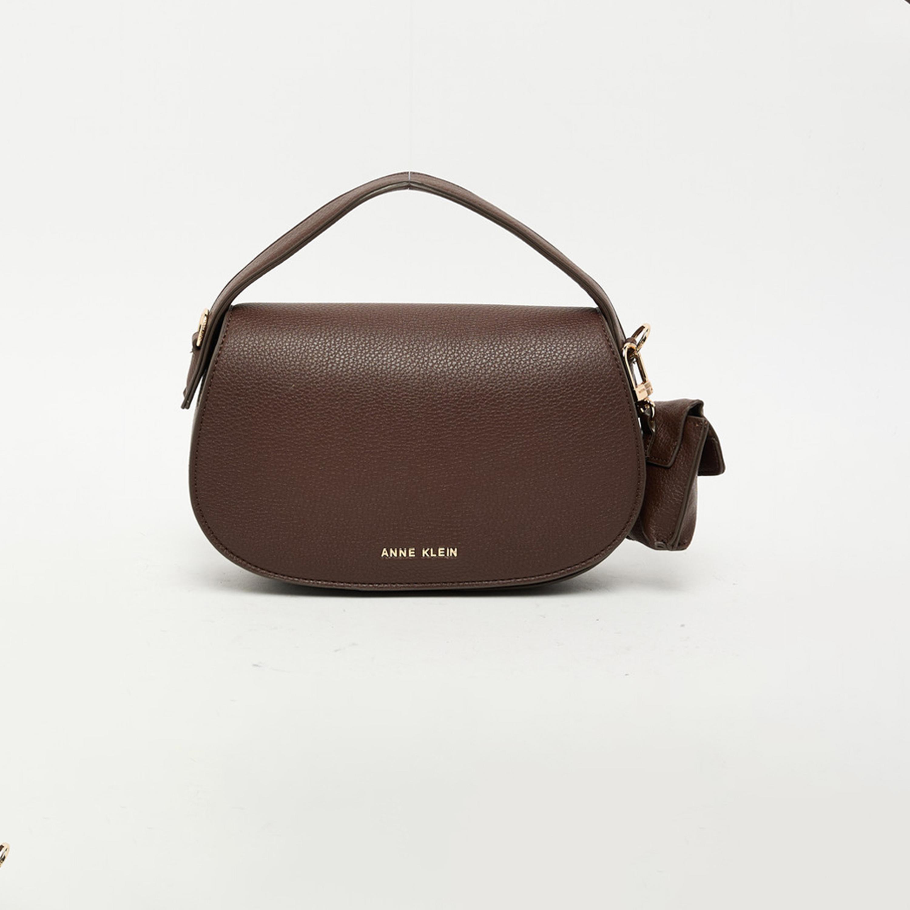 آن كلين - شنطة كتف بمقبض علوي مزخرف وغطاء حزام قابل للفصل | 23.62 × 5.08 × 14.22 سم-women-bagsandwallets-handbags-image-1
