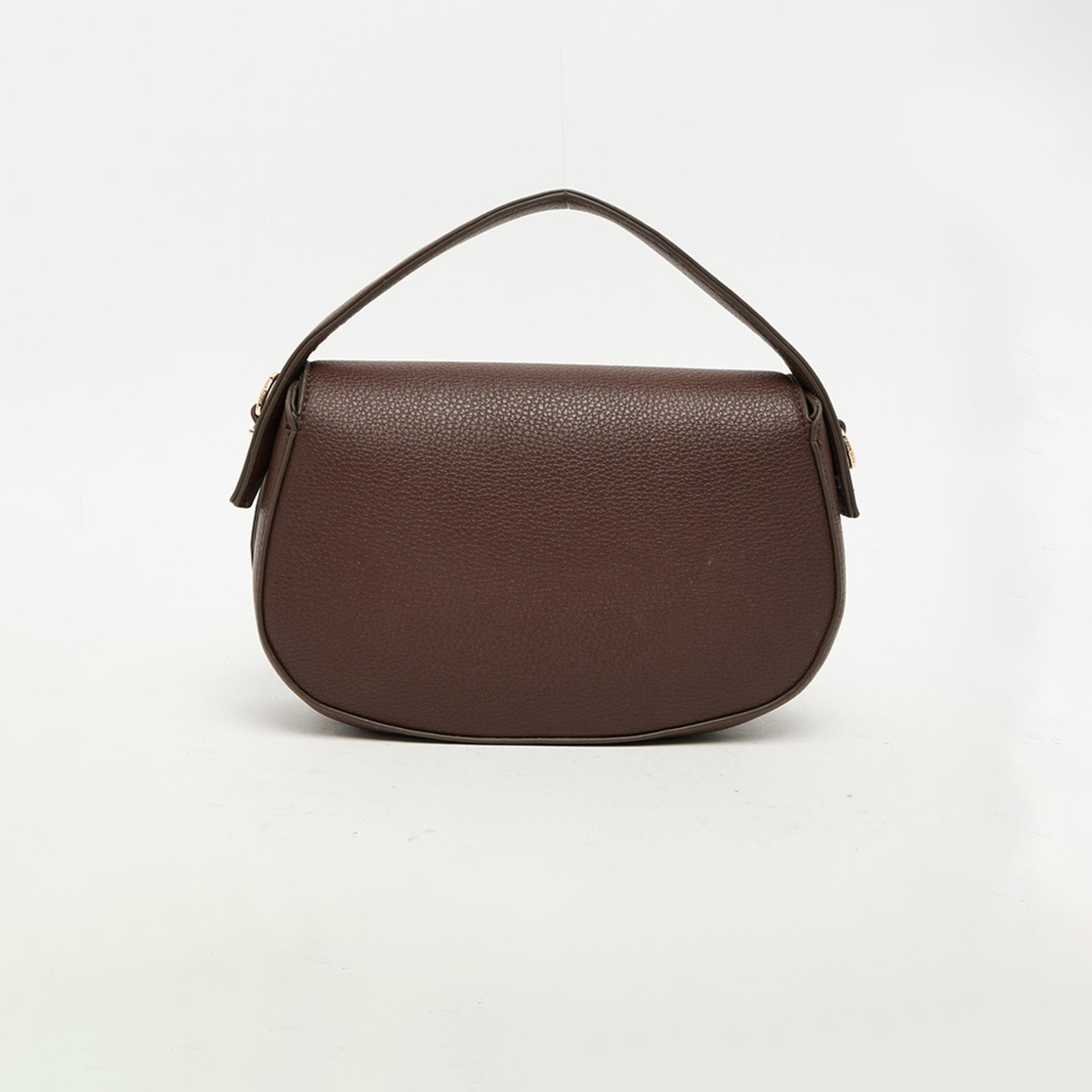 آن كلين - شنطة كتف بمقبض علوي مزخرف وغطاء حزام قابل للفصل | 23.62 × 5.08 × 14.22 سم-women-bagsandwallets-handbags-image-3