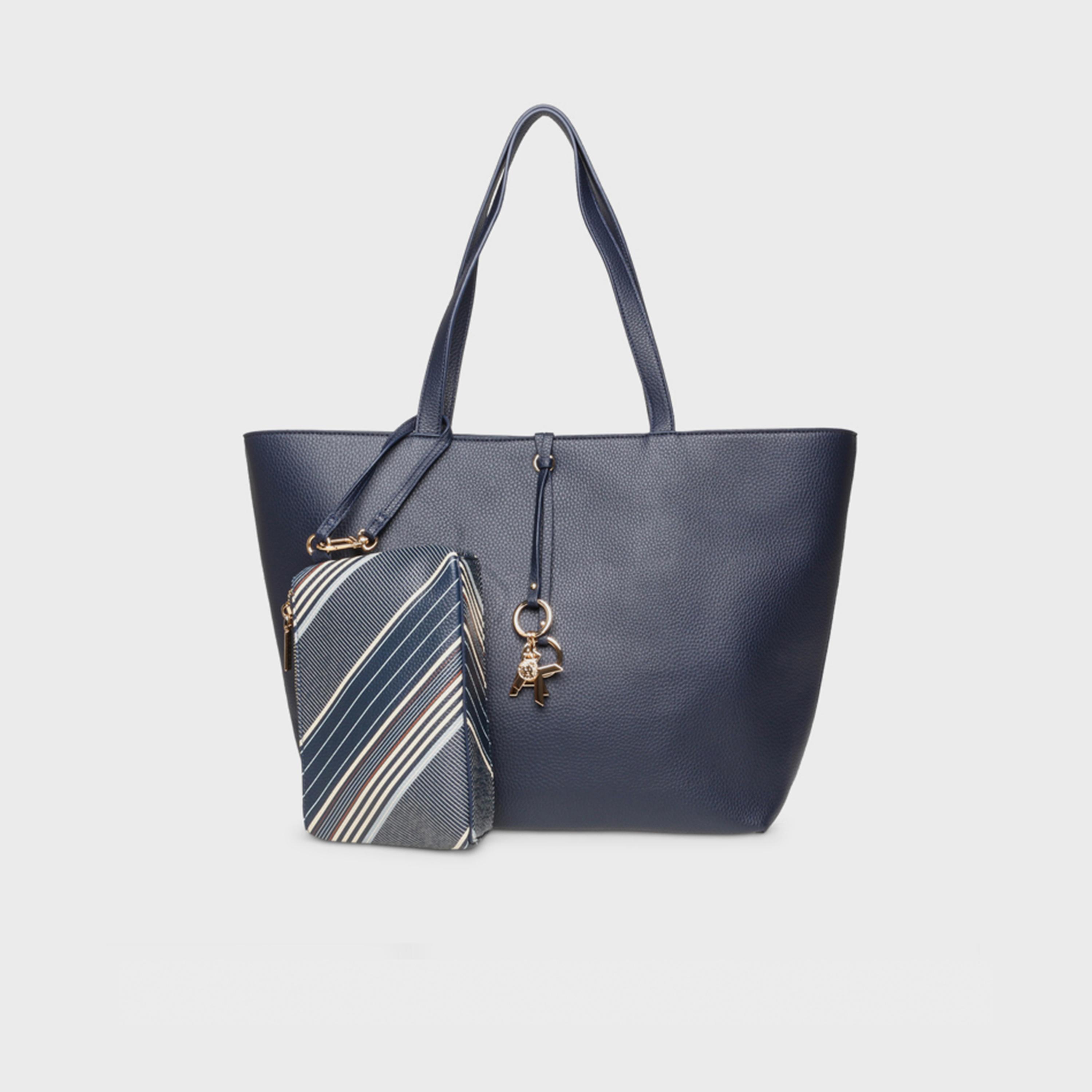 Anne Klein Textured Double Handle Shoulder Bag with Magnetic Closure | 31.75 X 10.8 X 29.53 CM-women-bagsandwallets-handbags-image-1