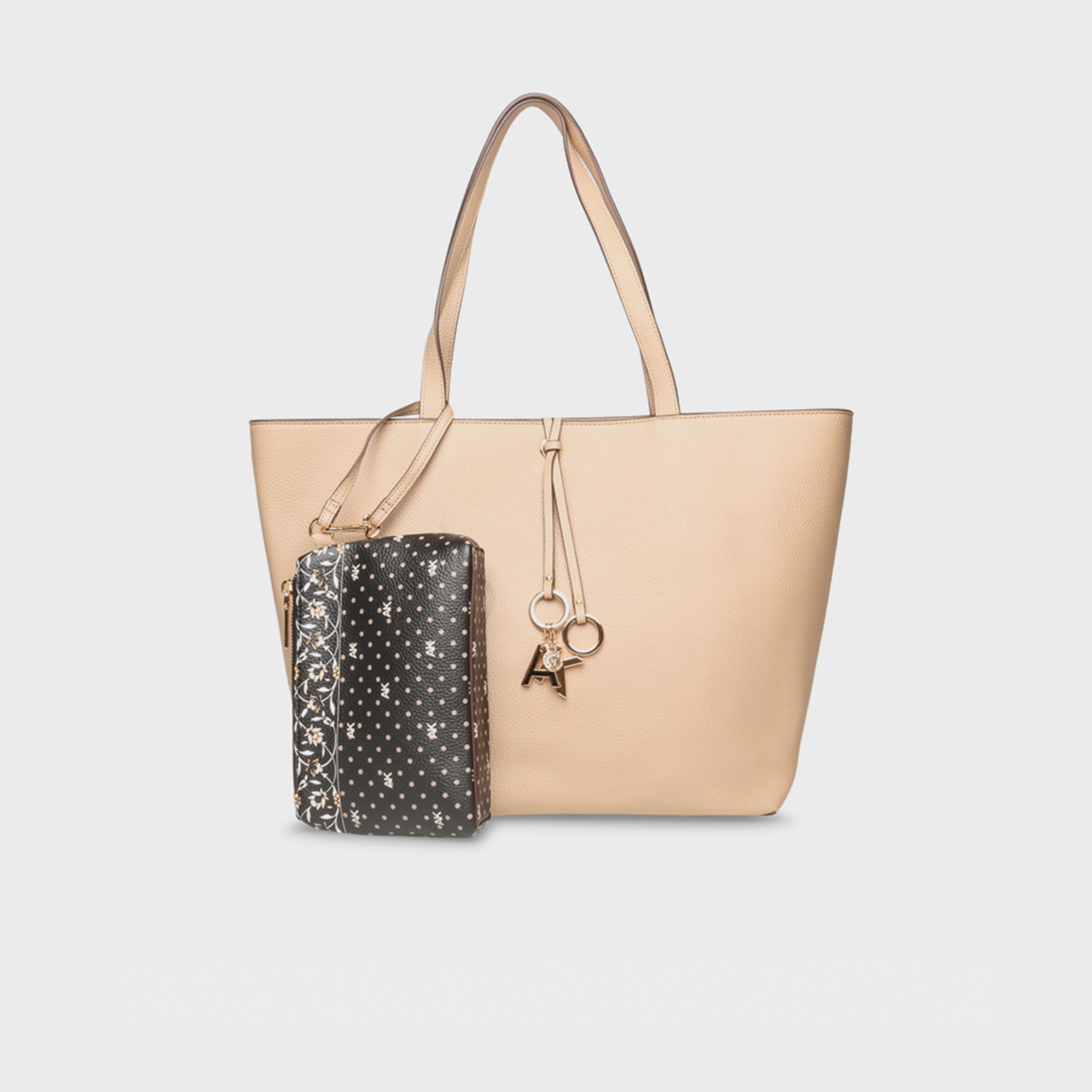 Anne Klein Textured Double Handle Shoulder Bag with Magnetic Closure | 31.75 X 10.8 X 29.53 CM-women-bagsandwallets-handbags-image-1