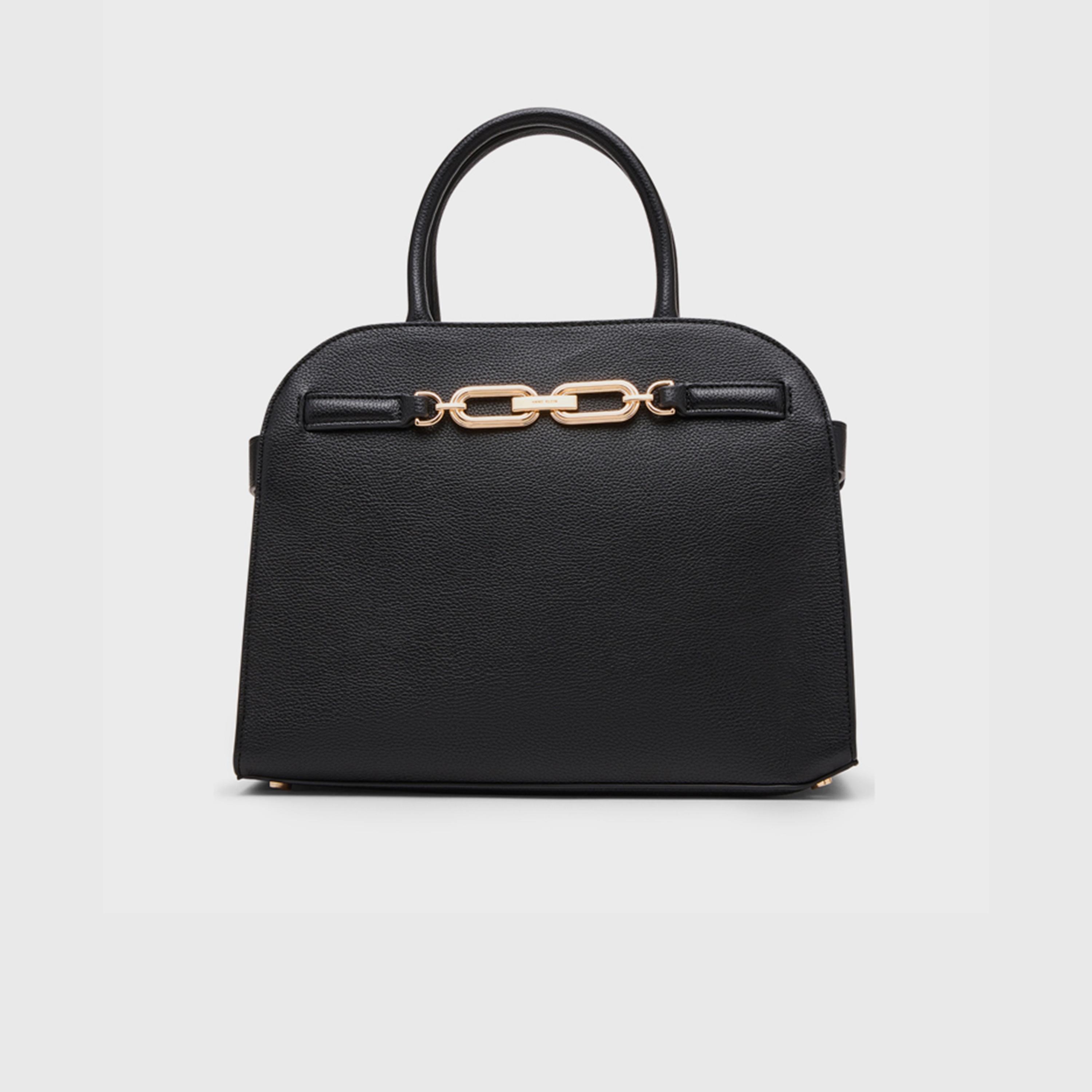 Anne Klein Textured Double Handle Satchel Bag with Magnetic Closure and Detachable Strap | 31.75 X 16 X 23.37 CM-women-bagsandwallets-handbags-image-2
