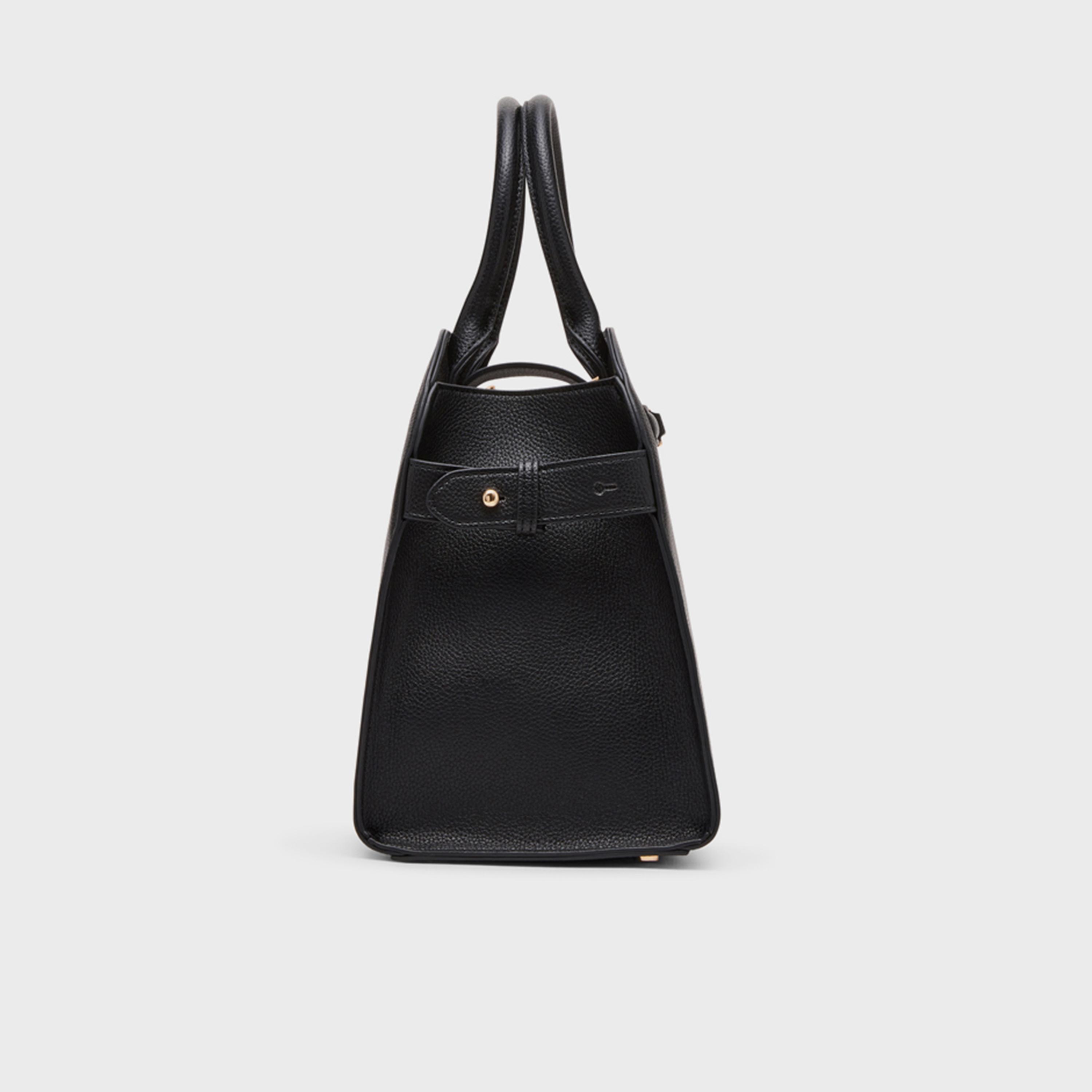 Anne Klein Textured Double Handle Satchel Bag with Magnetic Closure and Detachable Strap | 31.75 X 16 X 23.37 CM-women-bagsandwallets-handbags-image-3