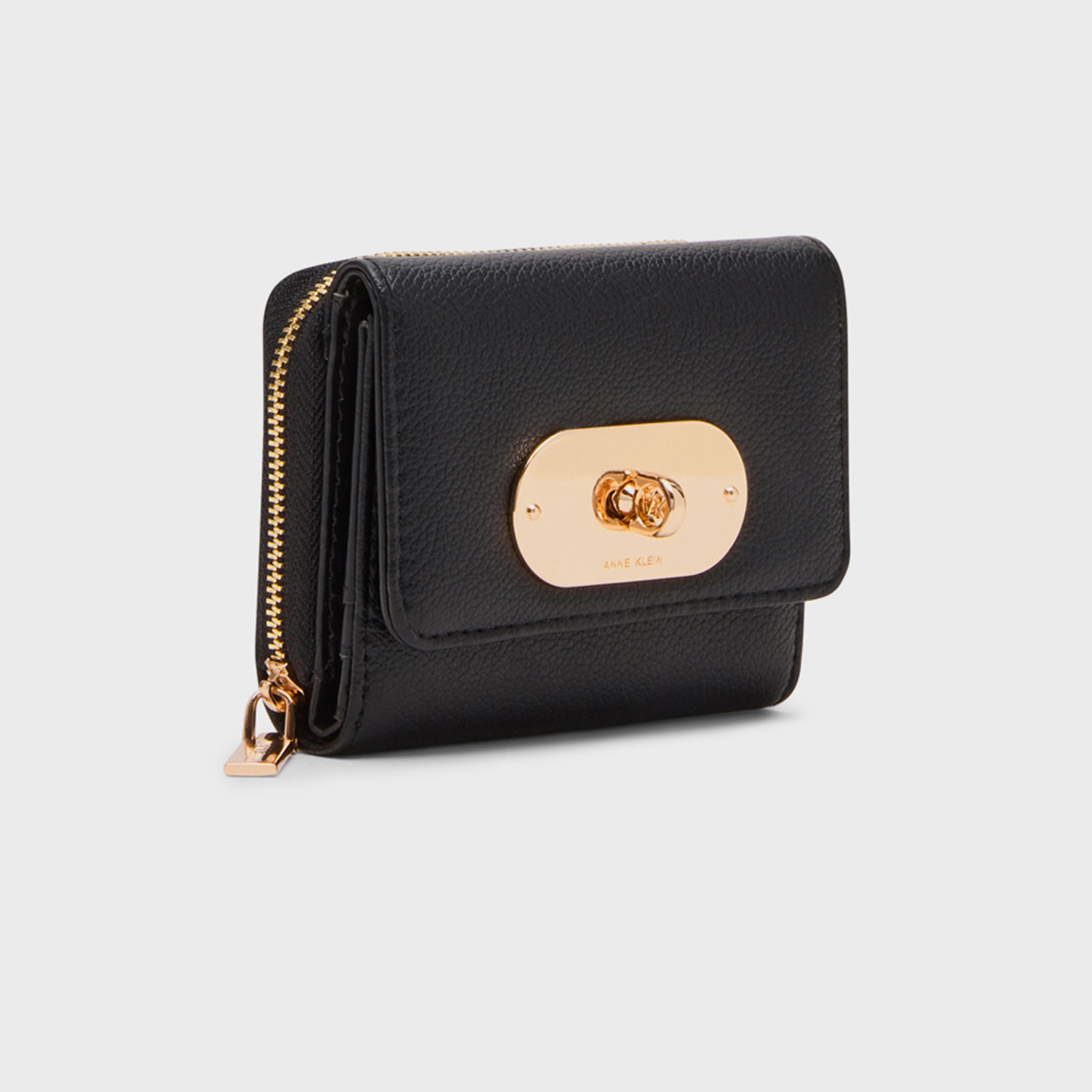 آن كلين - محفظة مزخرفة بقفل دوار | 10.79 × 8.38 سم-women-bagsandwallets-wallets-image-2