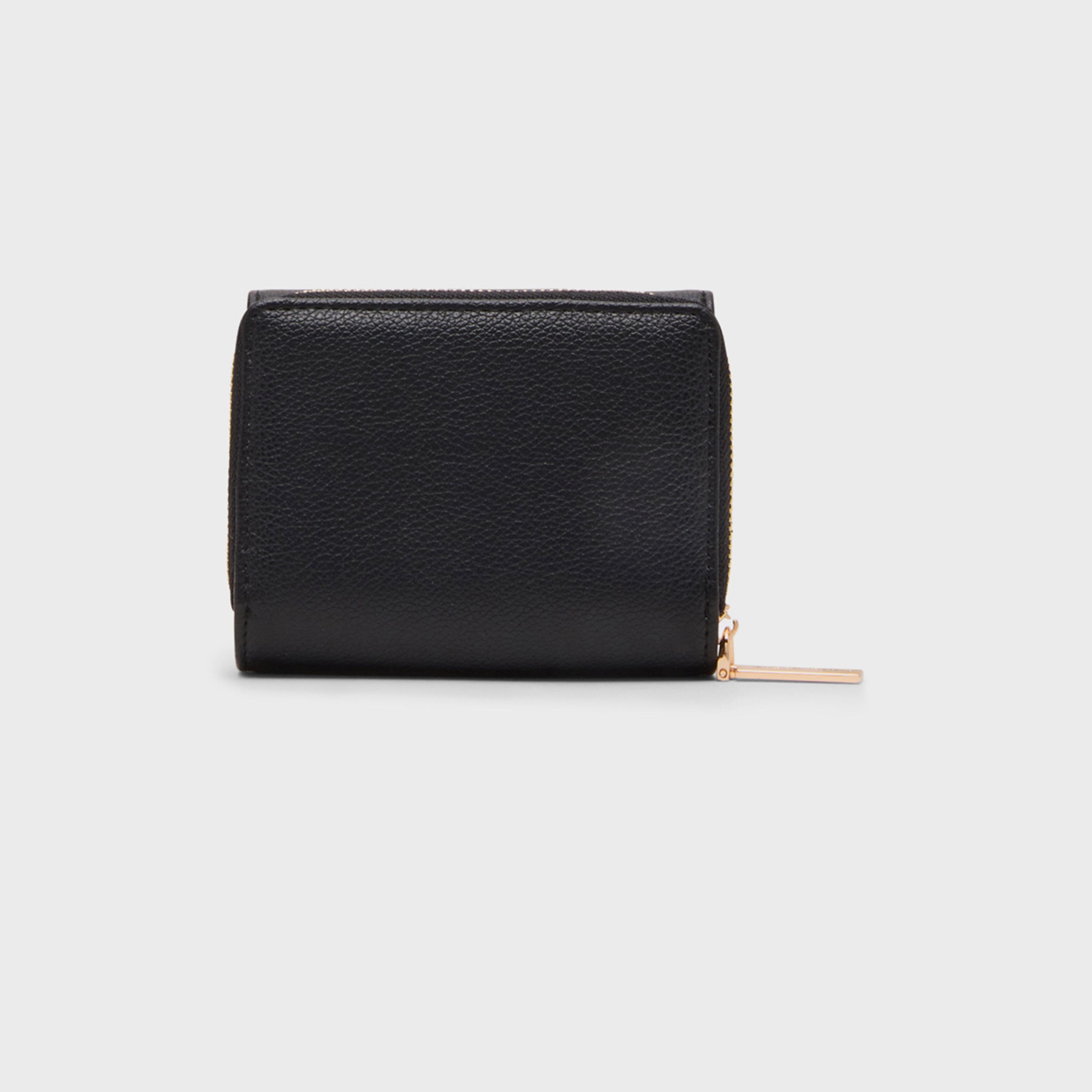 Anne Klein Textured Wallet with Twist Lock | 10.79 X 8.38 CM-women-bagsandwallets-wallets-image-4