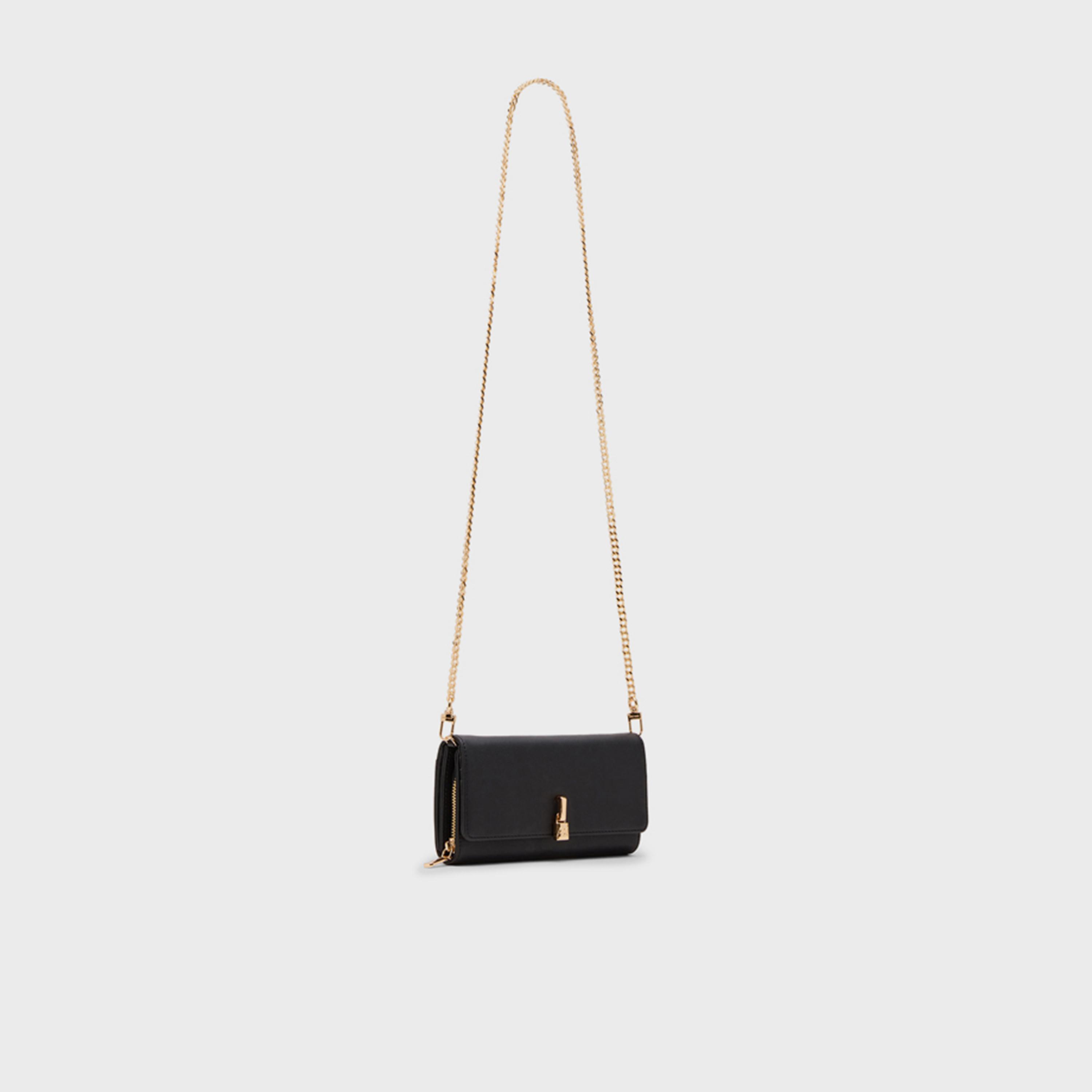 آن كلين - محفظة سادة بغطاء وسلسلة | 19.98 × 9.52 سم-women-bagsandwallets-wallets-image-3