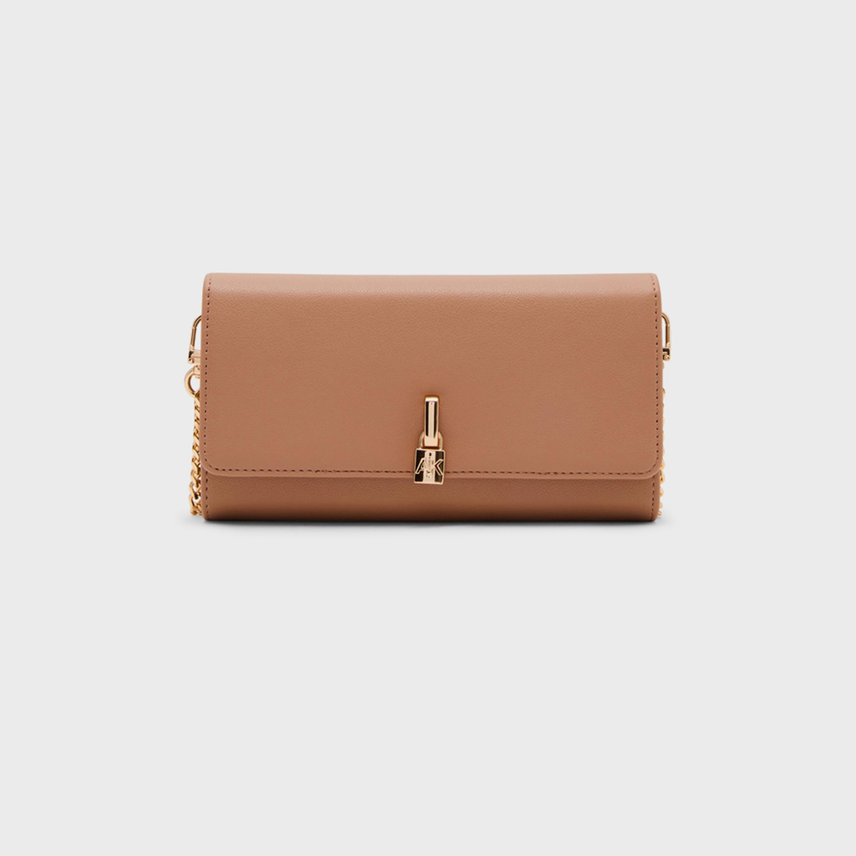 آن كلين - محفظة سادة بغطاء وسلسلة | 19.98 × 9.52 سم-women-bagsandwallets-wallets-image-6