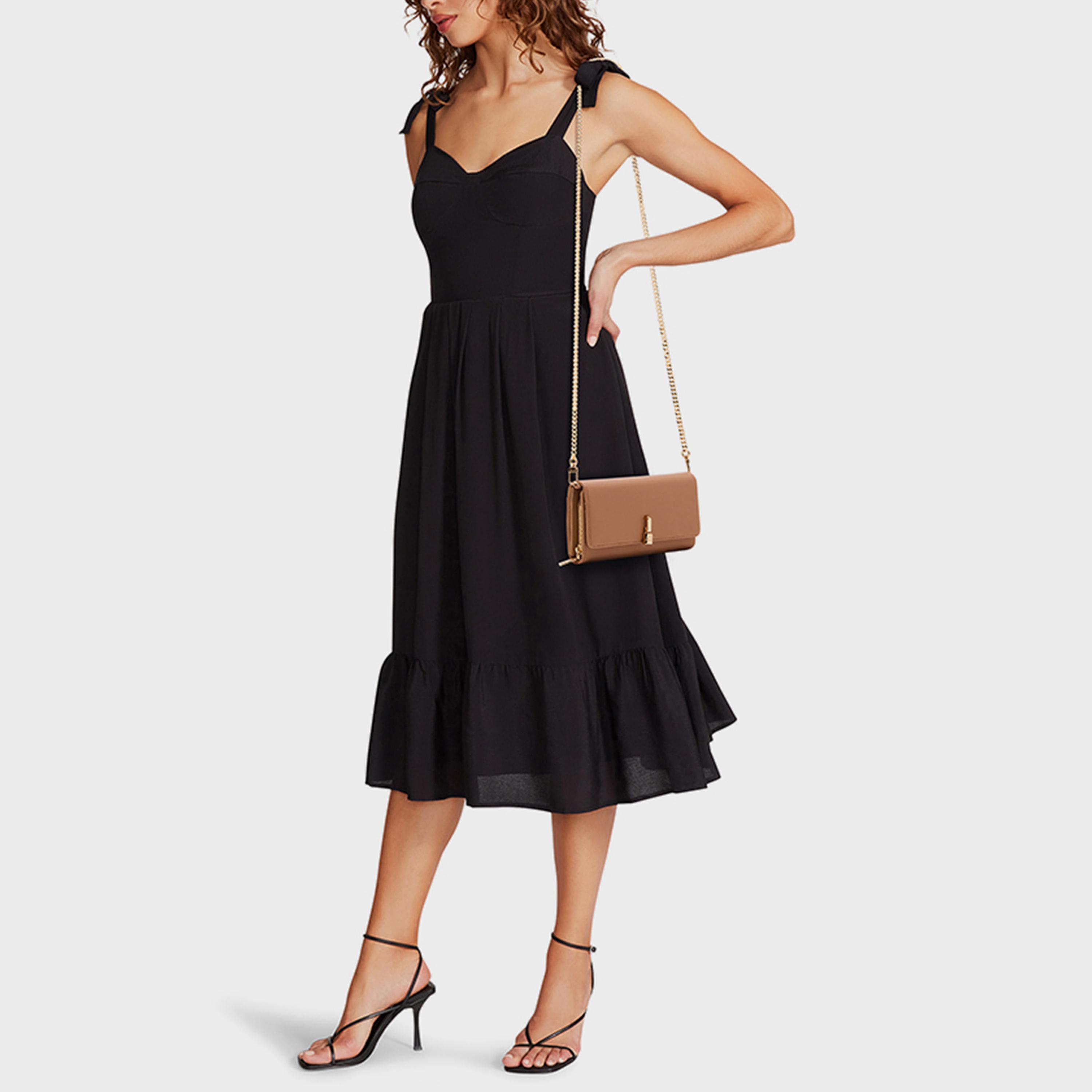 آن كلين - محفظة سادة بغطاء وسلسلة | 19.98 × 9.52 سم-women-bagsandwallets-wallets-image-7