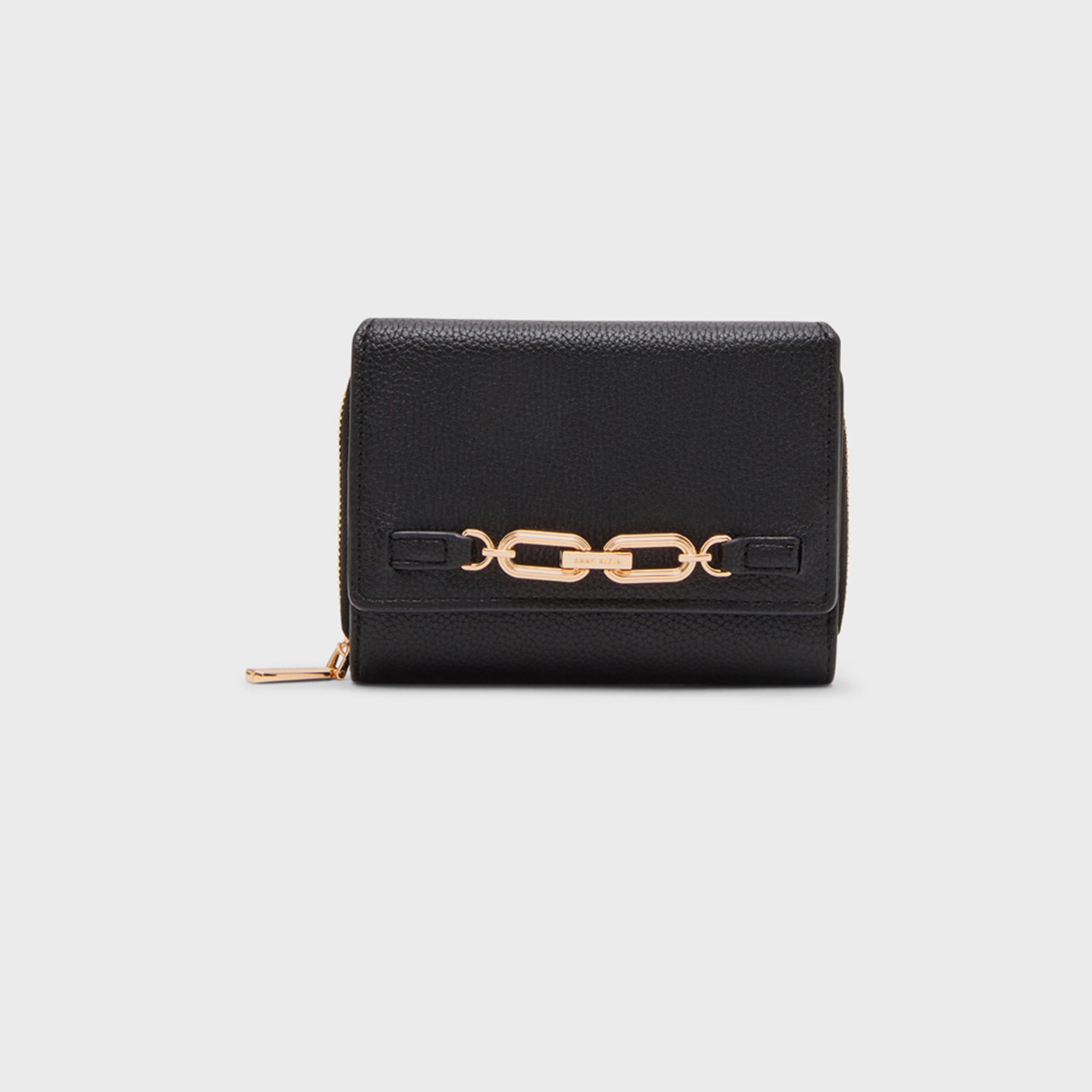 آن كلين - محفظة مزخرفة بغطاء | 13.72 × 10.16 سم-women-bagsandwallets-wallets-image-1