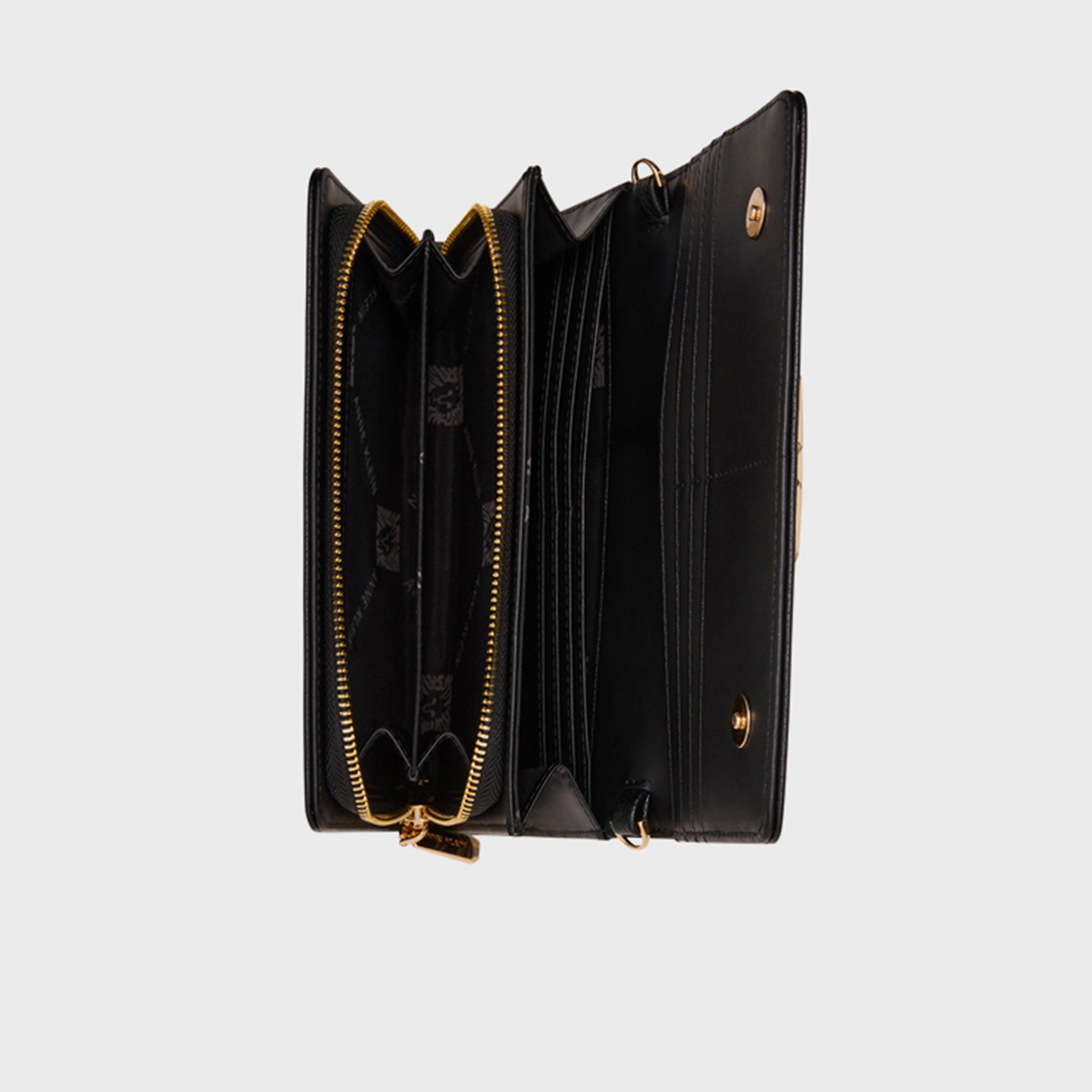 آن كلين - محفظة مزخرفة بغطاء وسلسلة | 19.98 × 10.66 سم-women-bagsandwallets-wallets-image-5