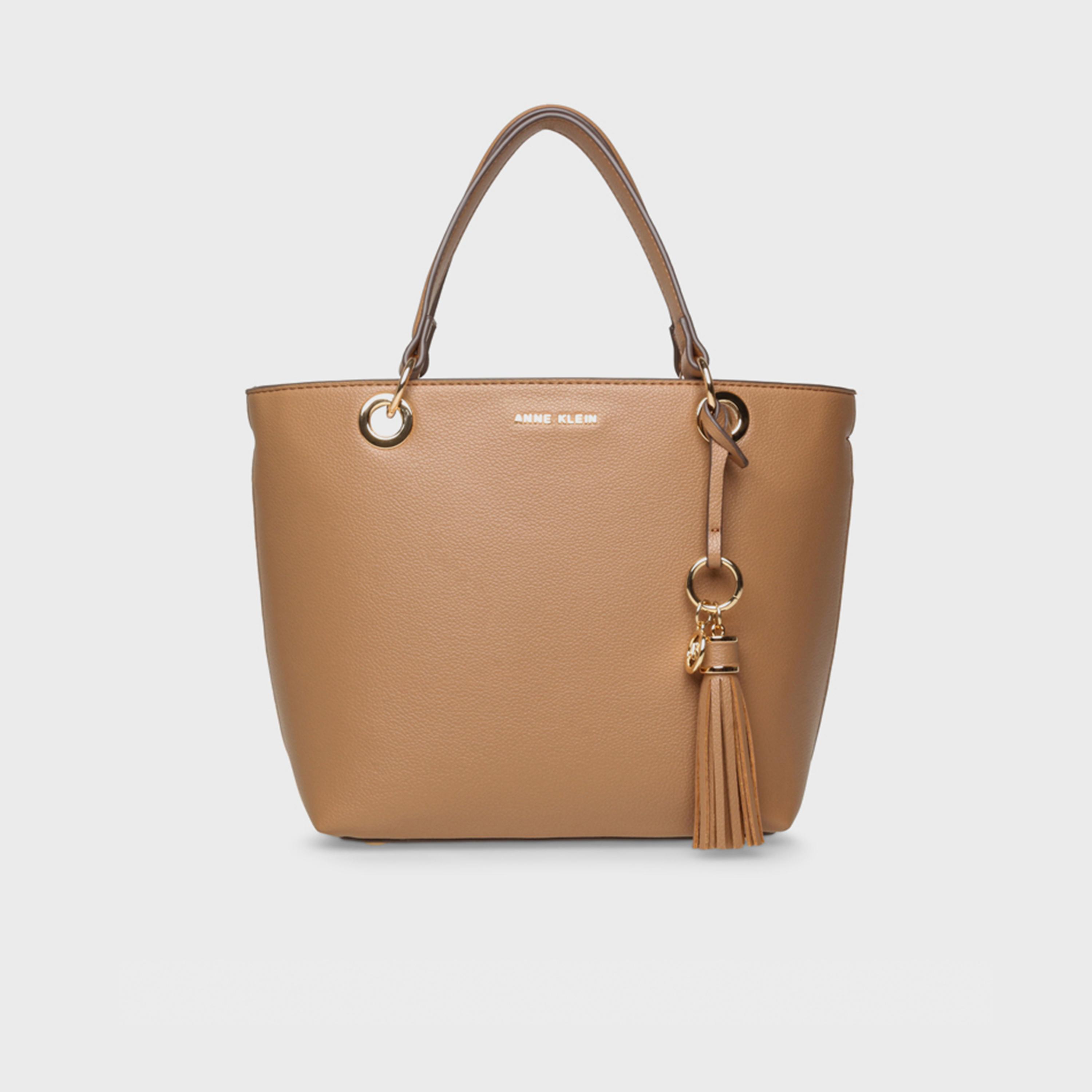 Anne Klein Textured Double Handle Tote Bag with Magnetic Closure and Detachable Strap | 23 X 12 X 22 CM-women-bagsandwallets-handbags-image-1