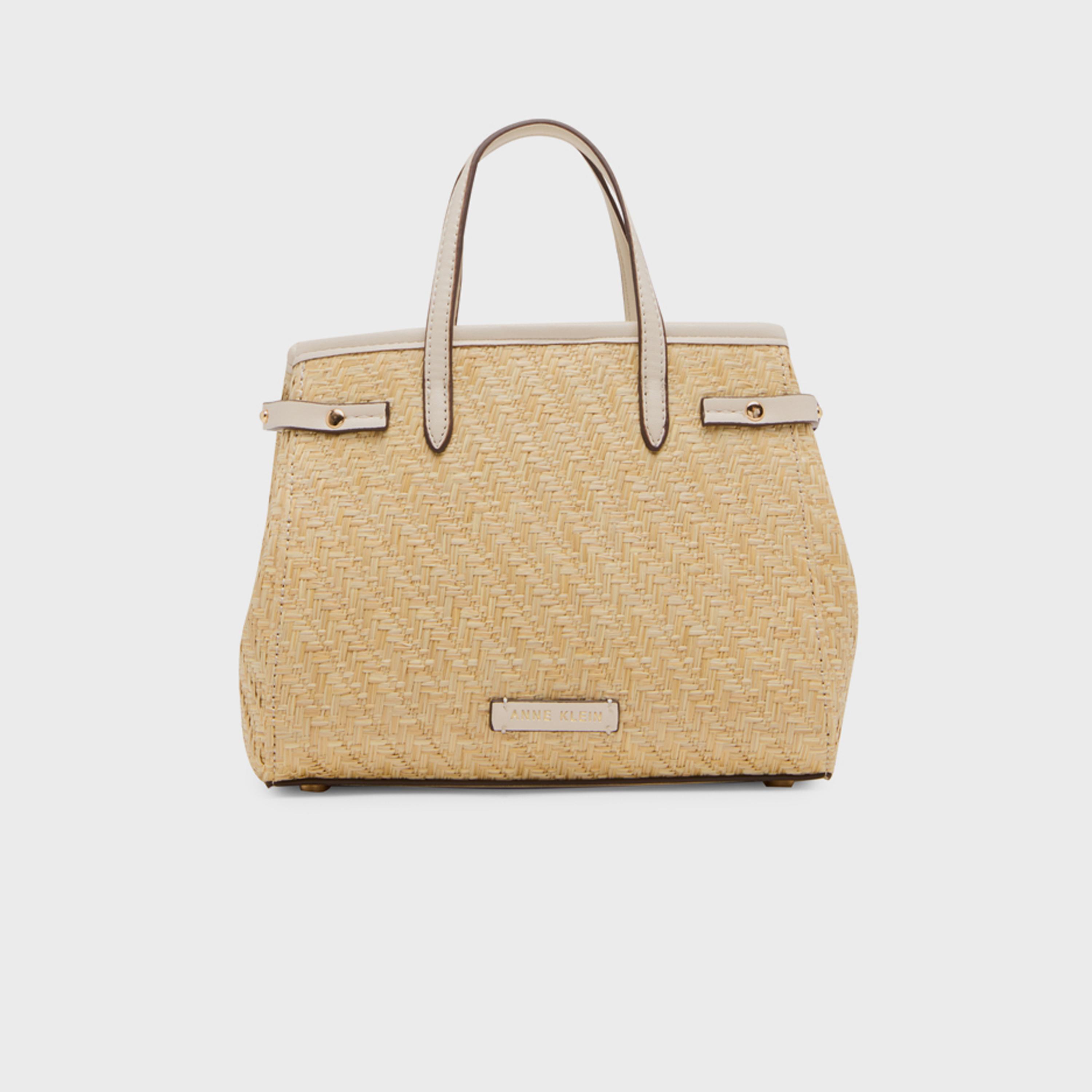 Anne Klein Textured Double Handle Satchel Bag with Magnetic Closure and Detachable Strap | 22.09 X 12.19 X 17.53 CM-women-bagsandwallets-handbags-image-2