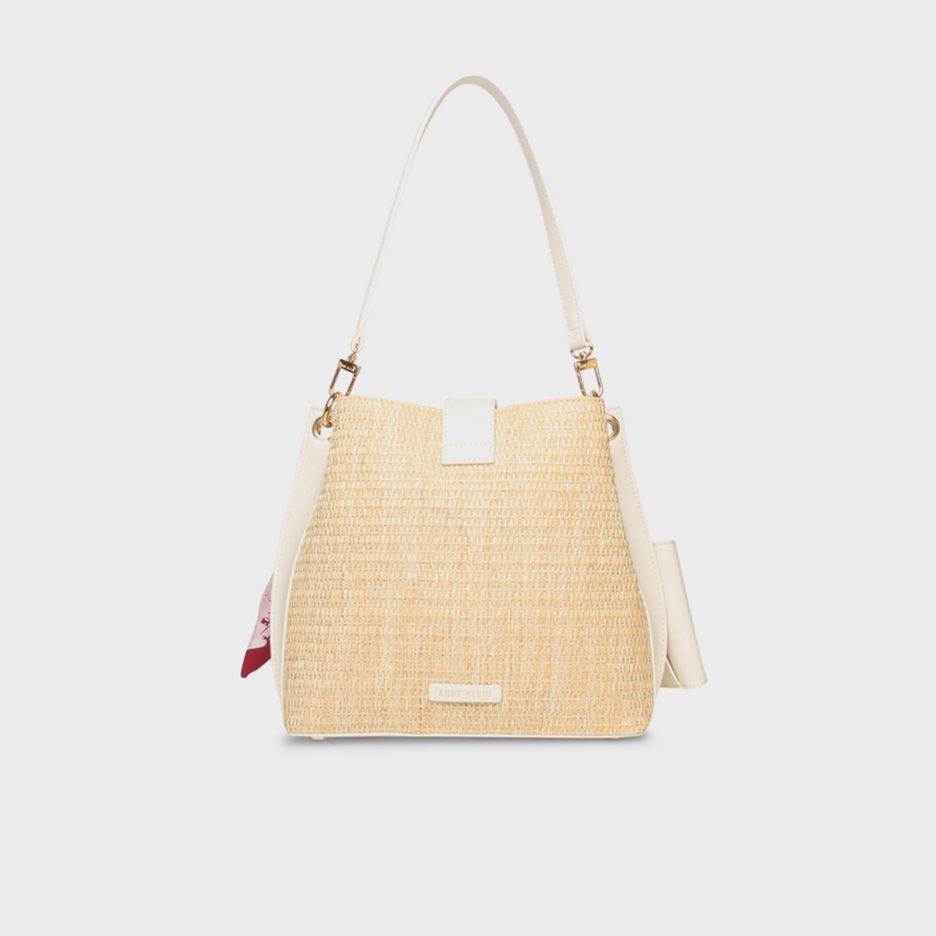 Anne Klein Textured Top Handle Shoulder Bag with Magnetic Closure and Detachable Strap | 24.89 X 10.92 X 23.49 CM-women-bagsandwallets-handbags-image-4